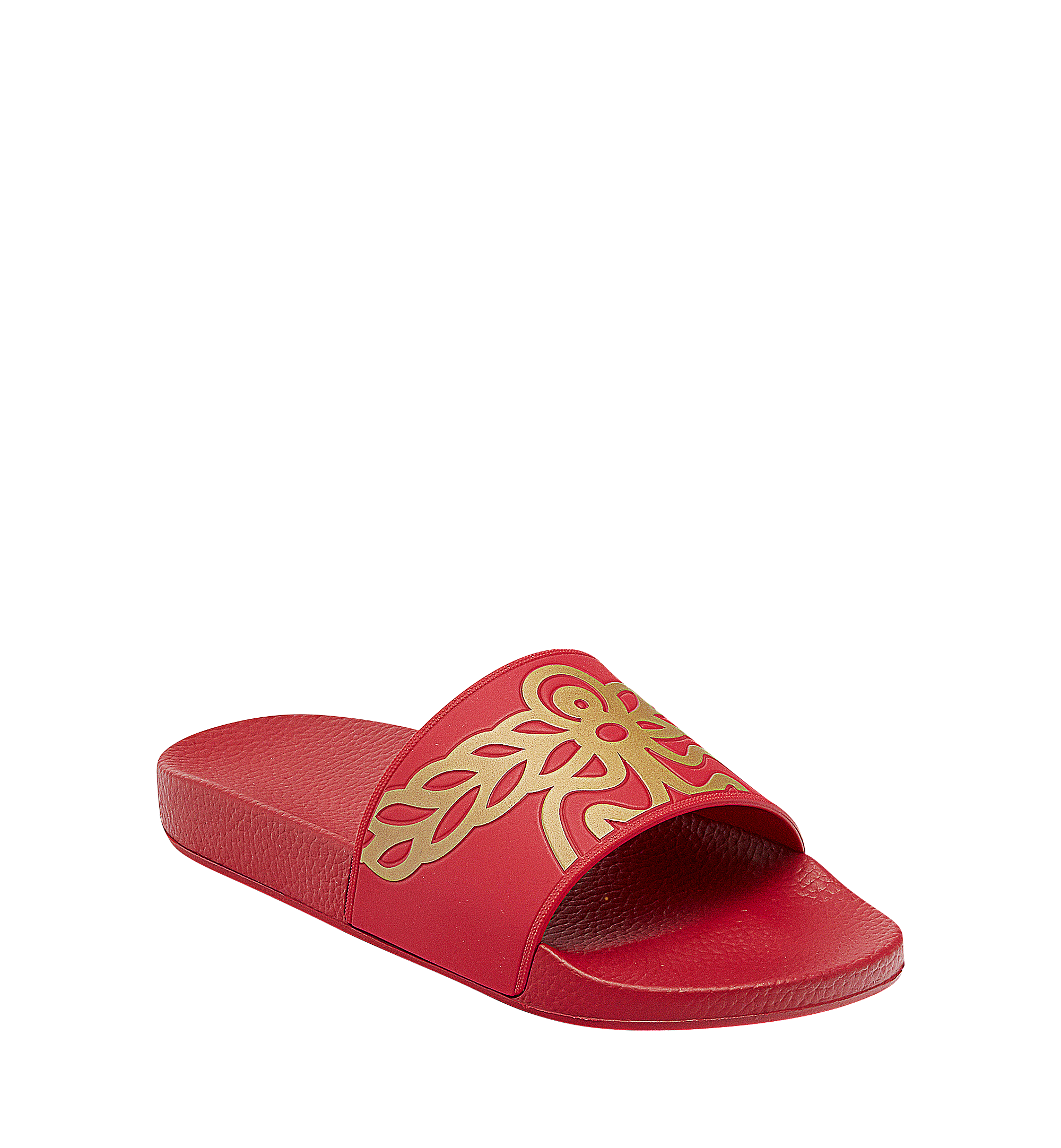 MCM Claquettes en caoutchouc pour homme Red MEX7AMM01RU042 Plus de photos 1