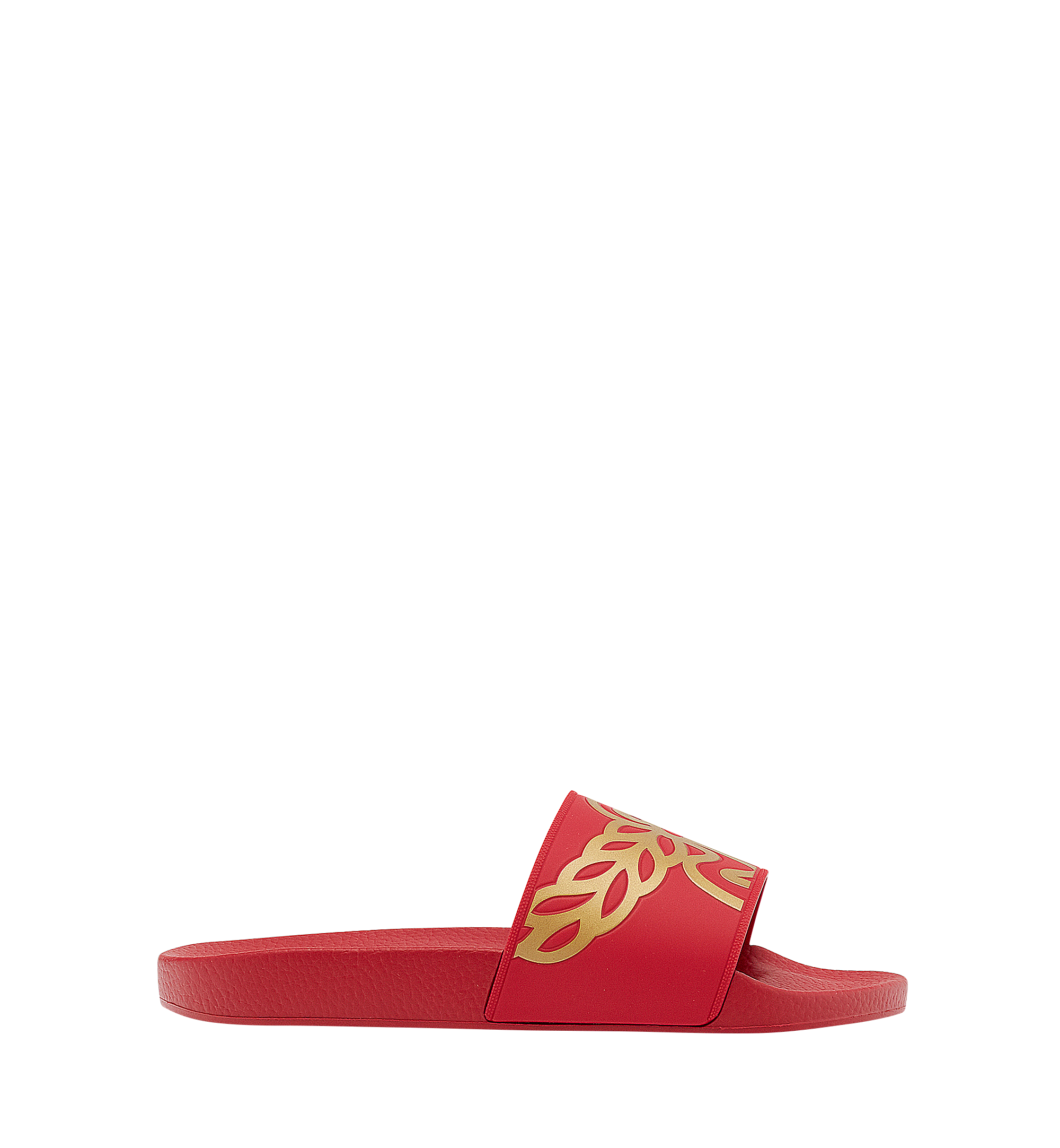 MCM Claquettes en caoutchouc pour homme Red MEX7AMM01RU042 Plus de photos 2