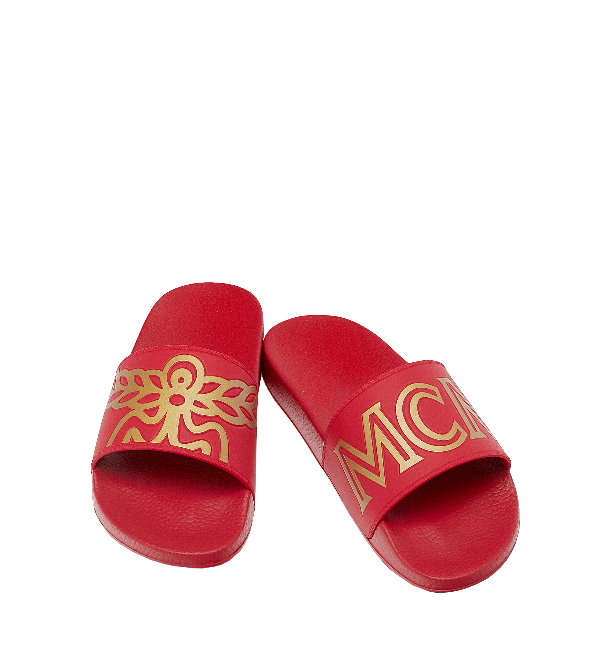 MCM Claquettes en caoutchouc pour homme Red MEX7AMM01RU042 Plus de photos 3