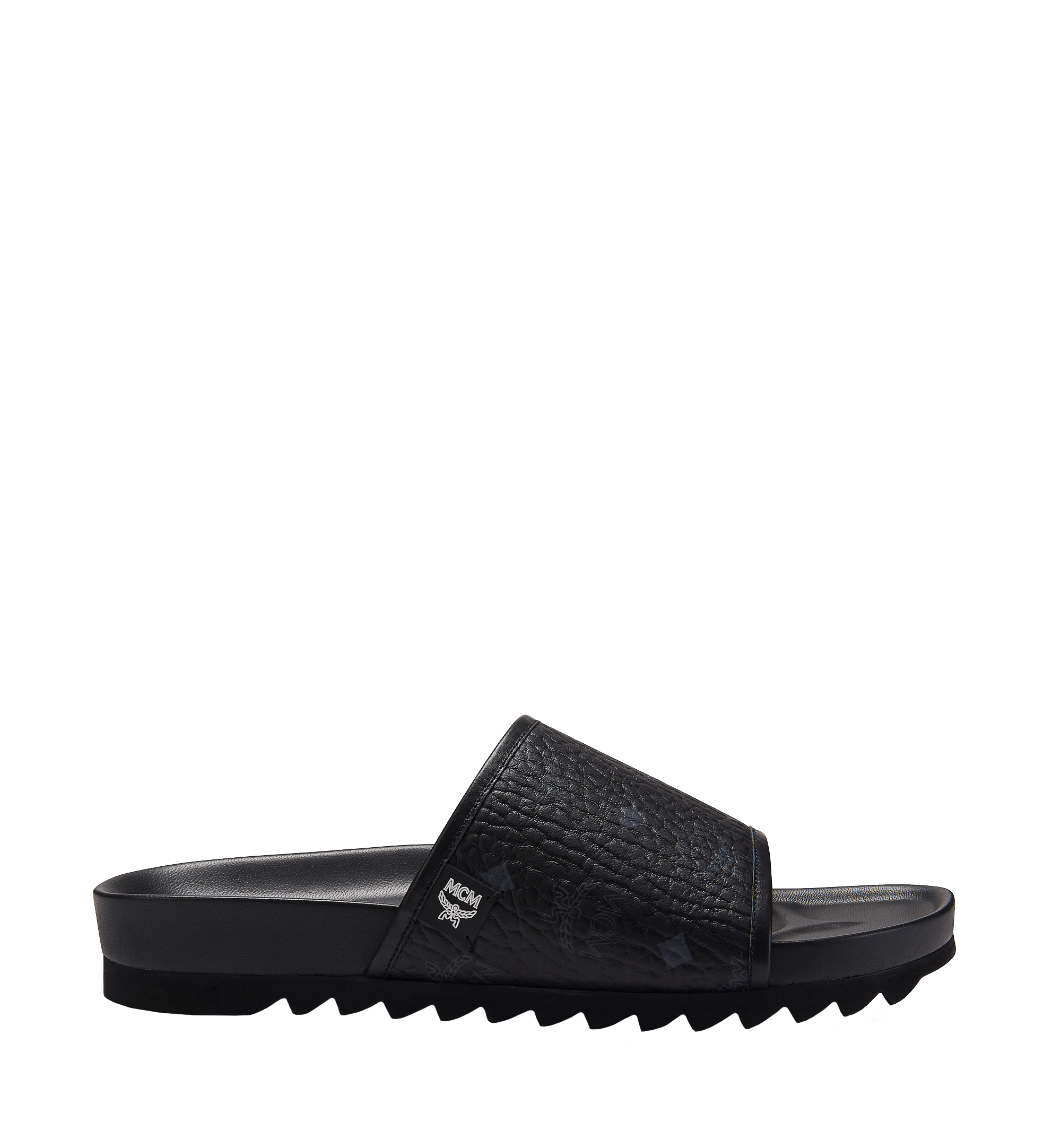 MCM Men's Visetos Slides Black MEX7S2K05BK042 Alternate View 2