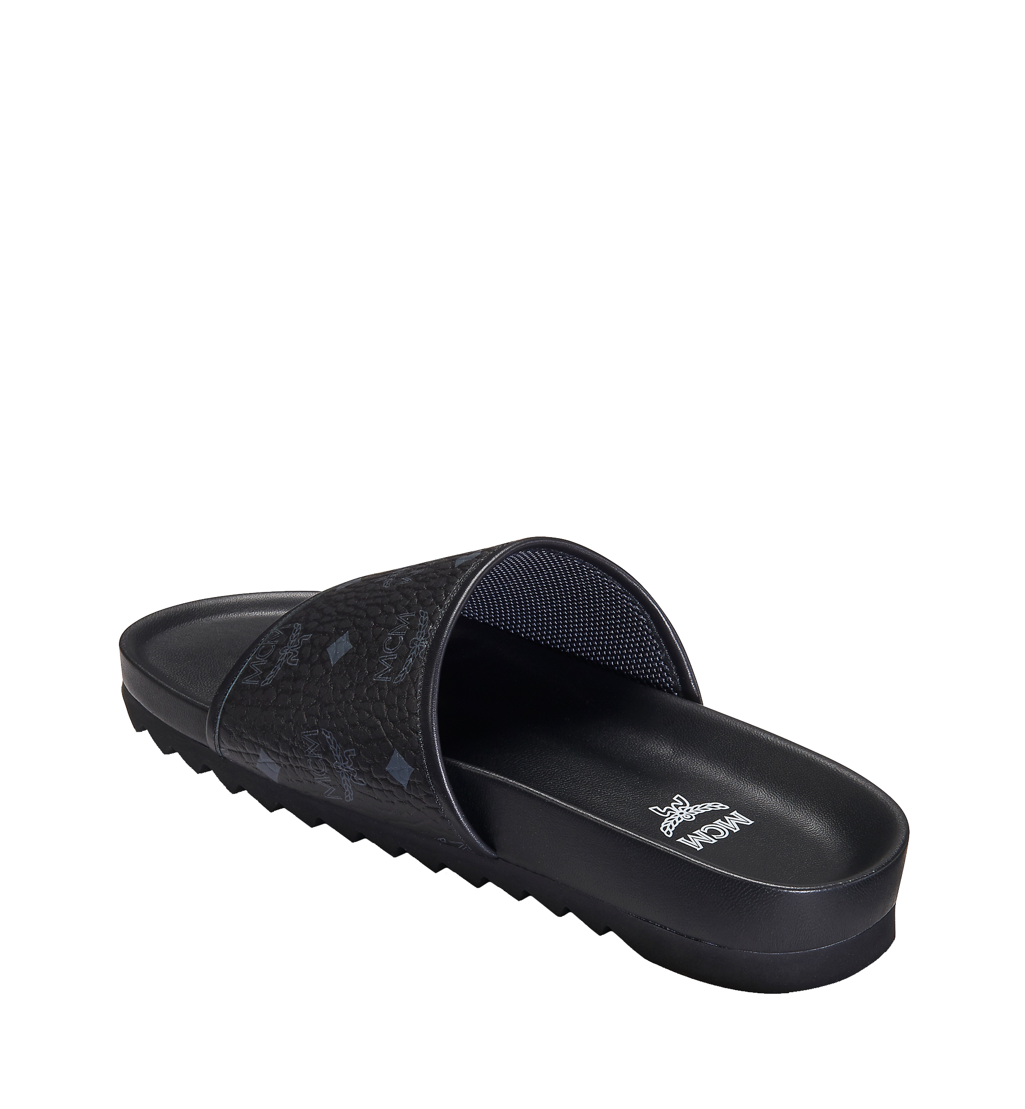 MCM Claquettes en Visetos pour homme Black MEX7S2K05BK045 Plus de photos 1