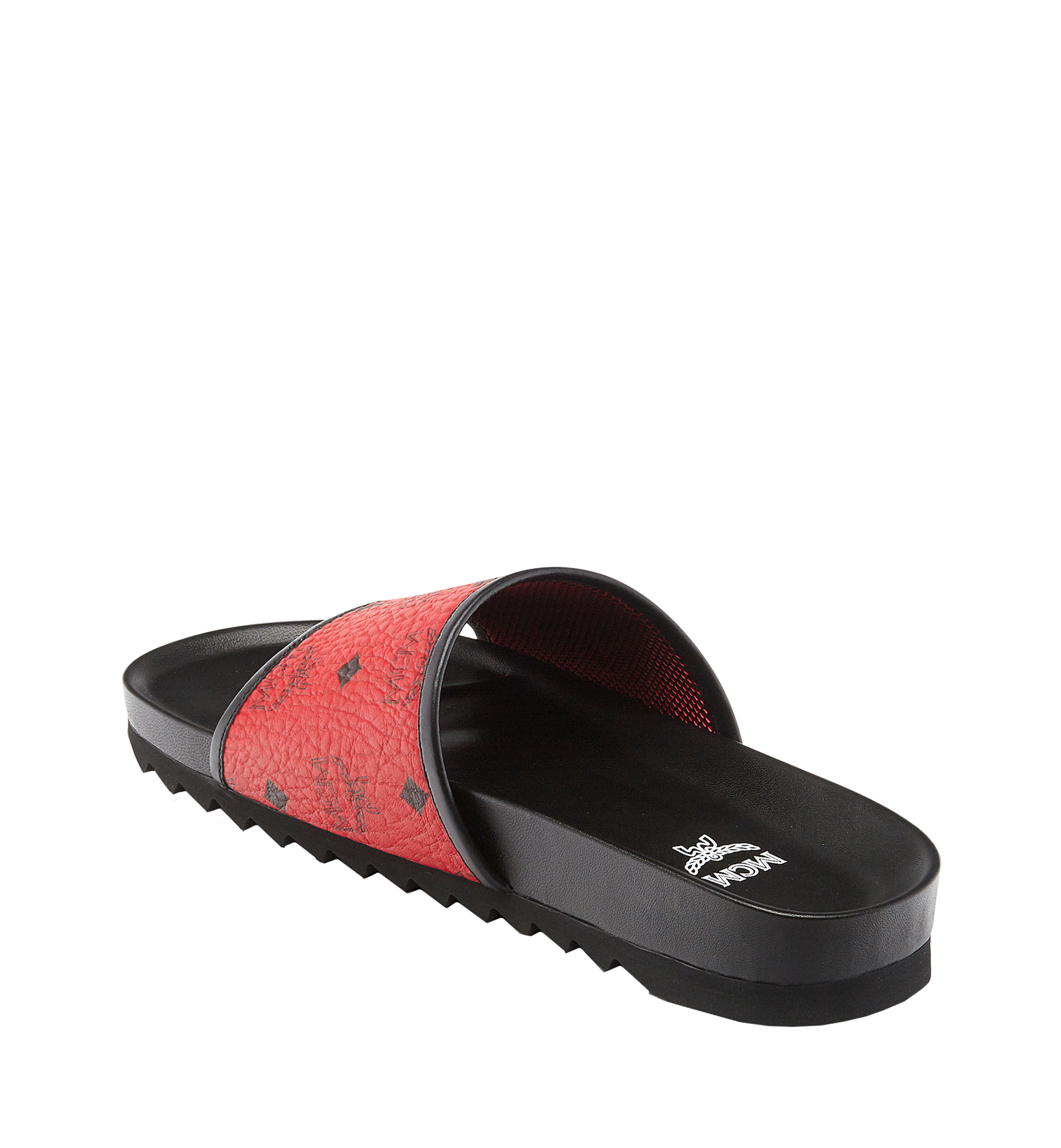 MCM Claquettes en Visetos pour homme Red MEX7S2K05RU046 Plus de photos 1