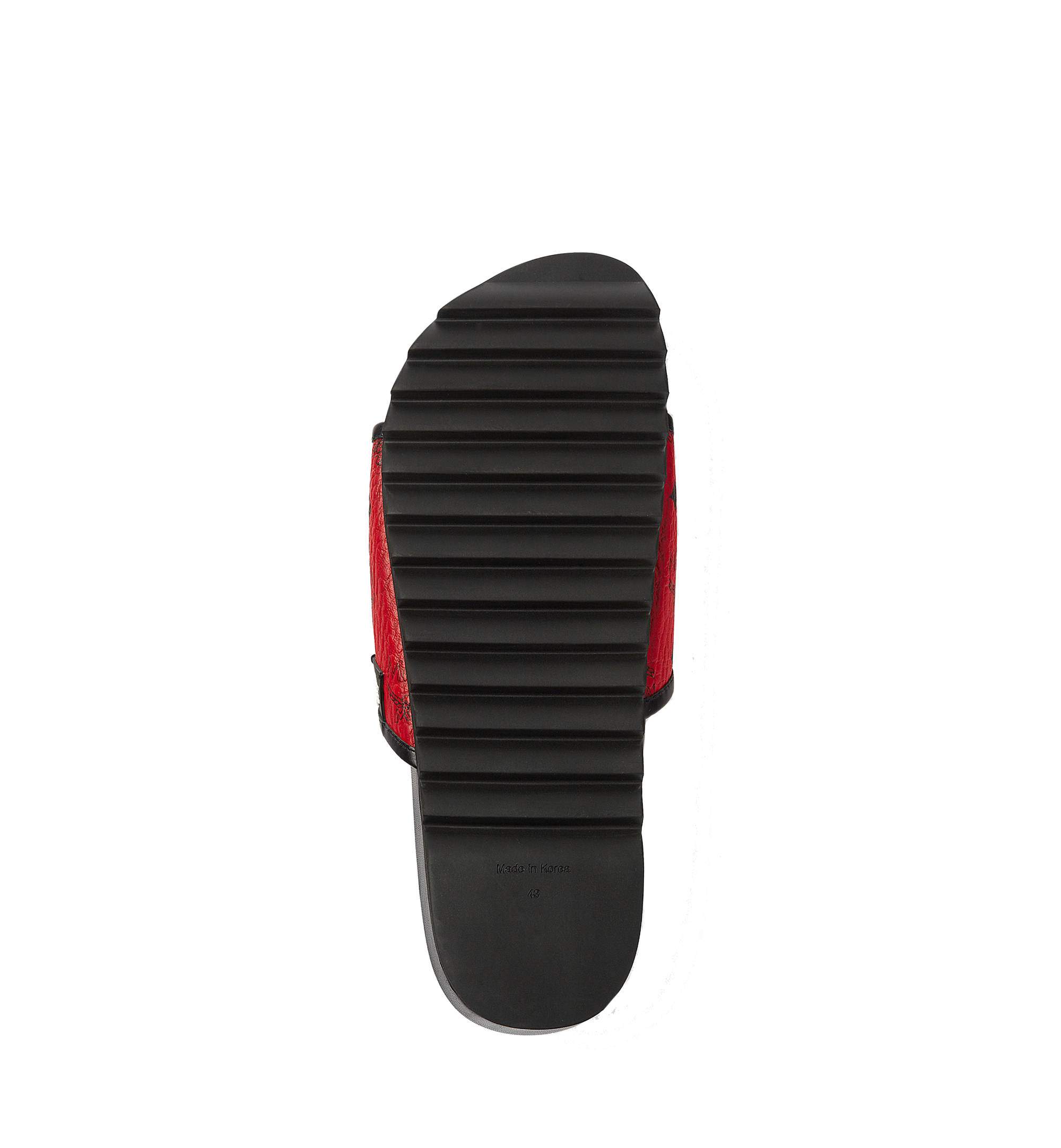 MCM Claquettes en Visetos pour homme Red MEX7S2K05RU046 Plus de photos 4