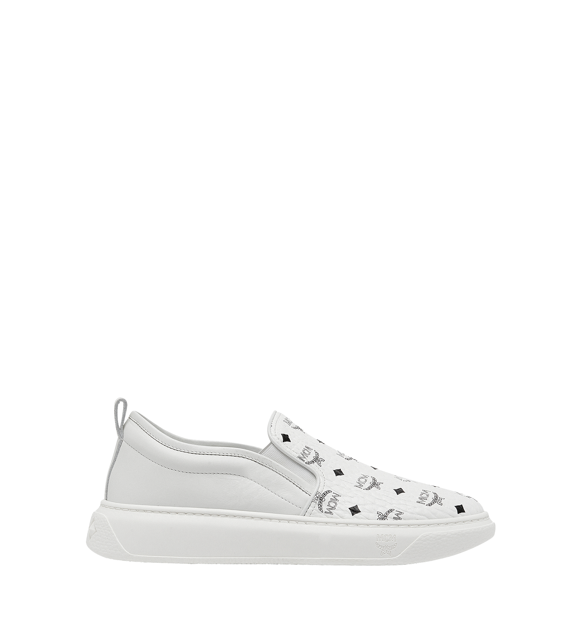 MCM Herrenpantoletten Sneaker in Visetos White MEX8SMM22WT045 Noch mehr sehen 1