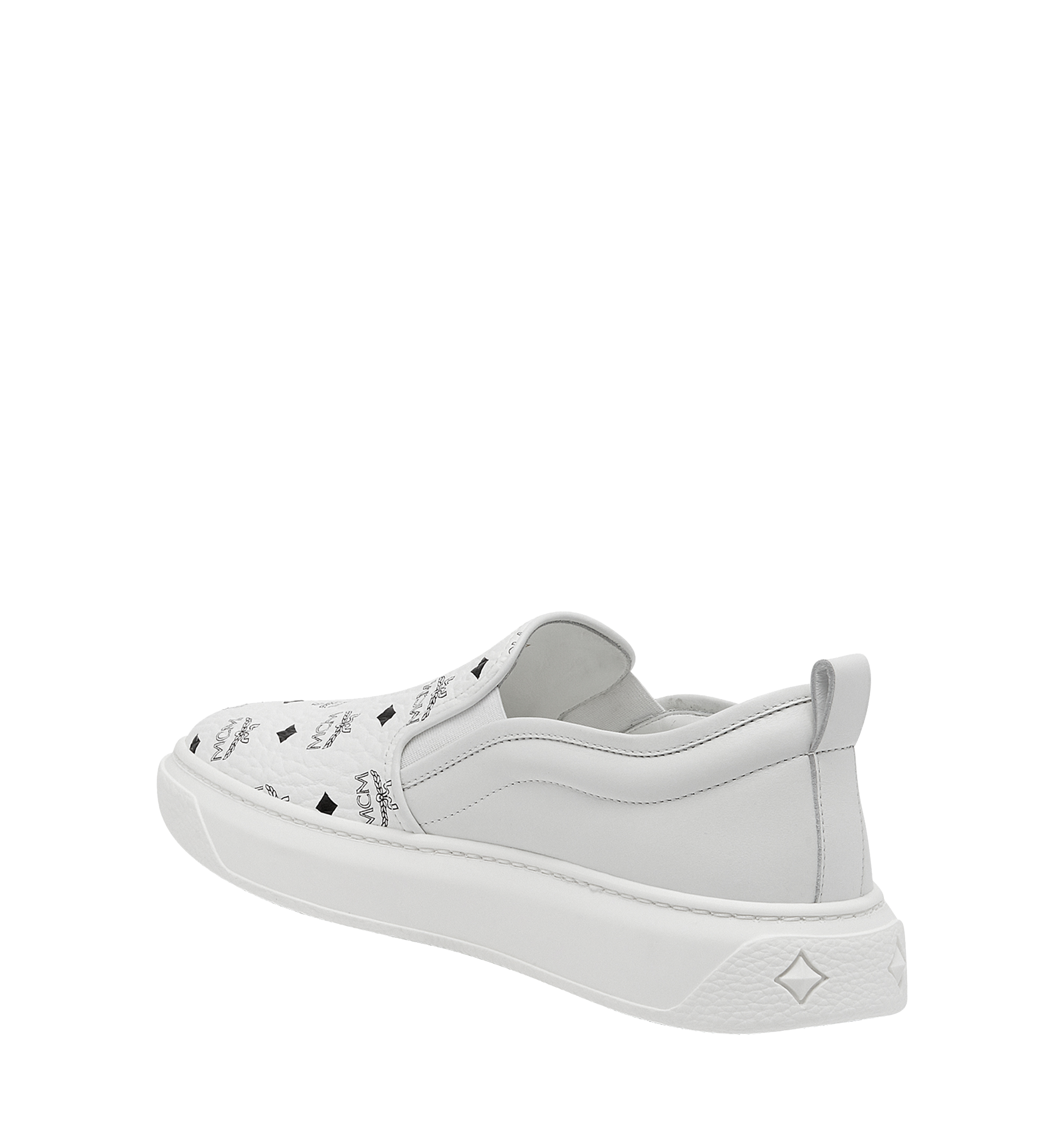 MCM Herrenpantoletten Sneaker in Visetos White MEX8SMM22WT045 Noch mehr sehen 2