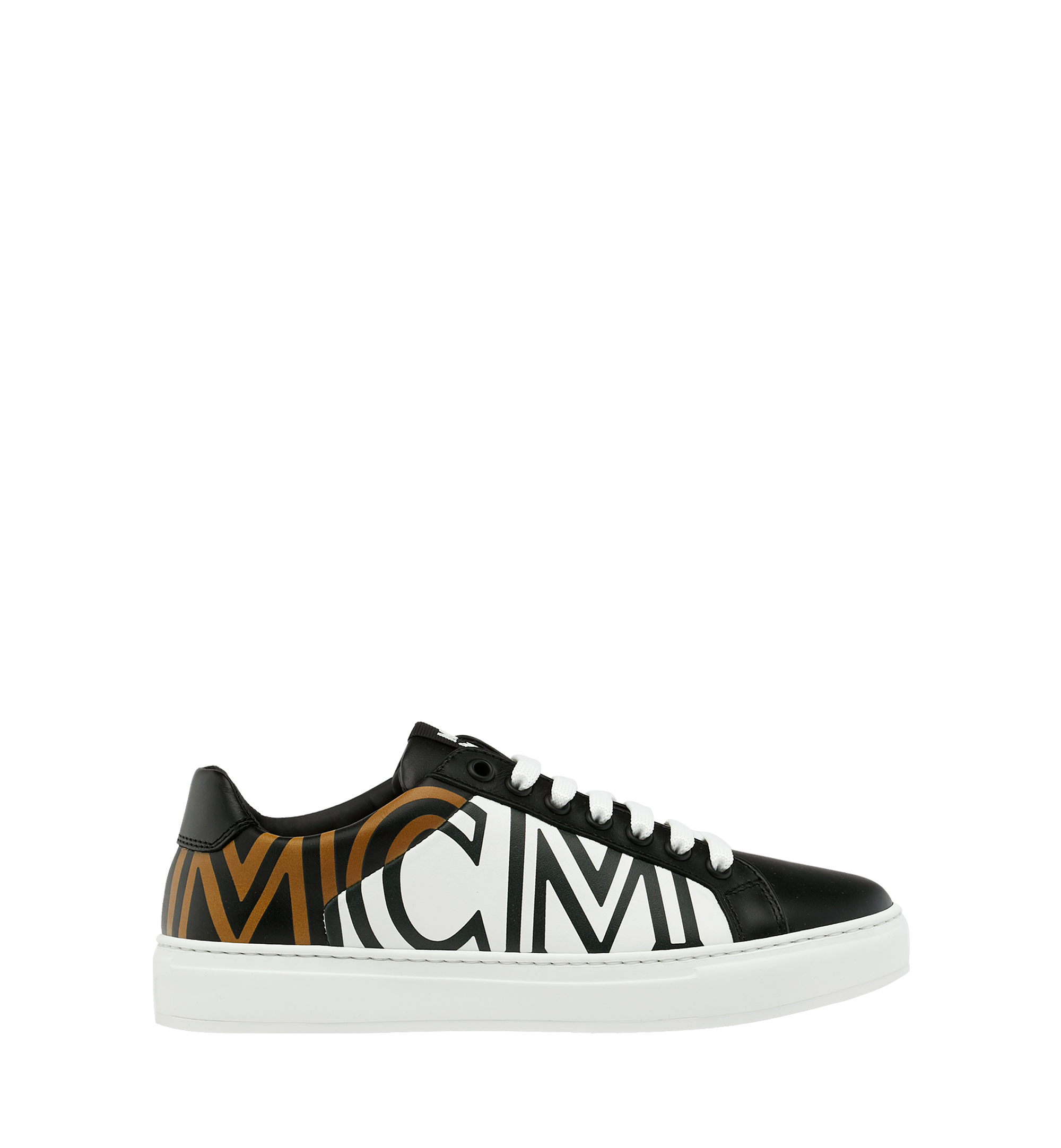 MCM Baskets basses en cuir à logo MCM pour homme Black MEX9SMM17BK043 Plus de photos 1