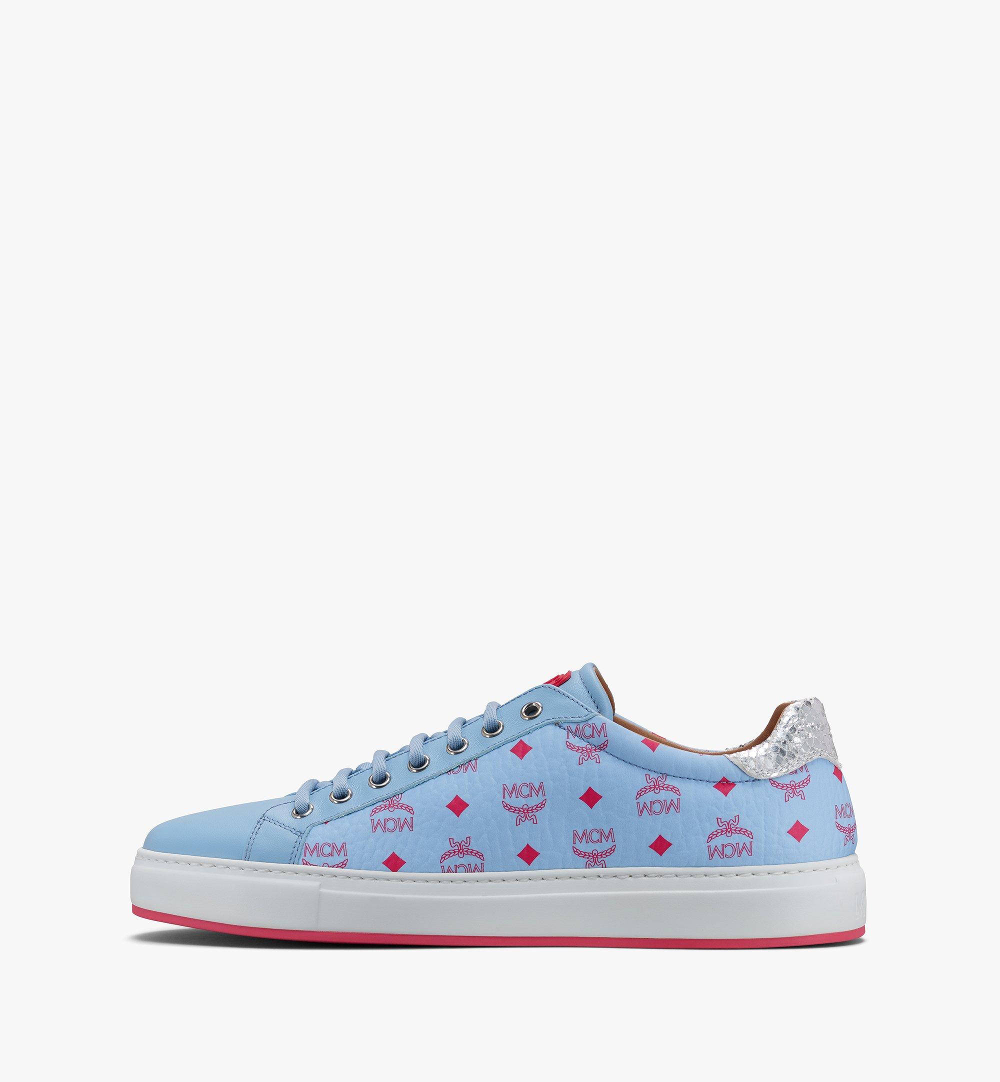 MCM Men's Low-Top Sneakers in Visetos  MEXASMM10H2042 Alternate View 3