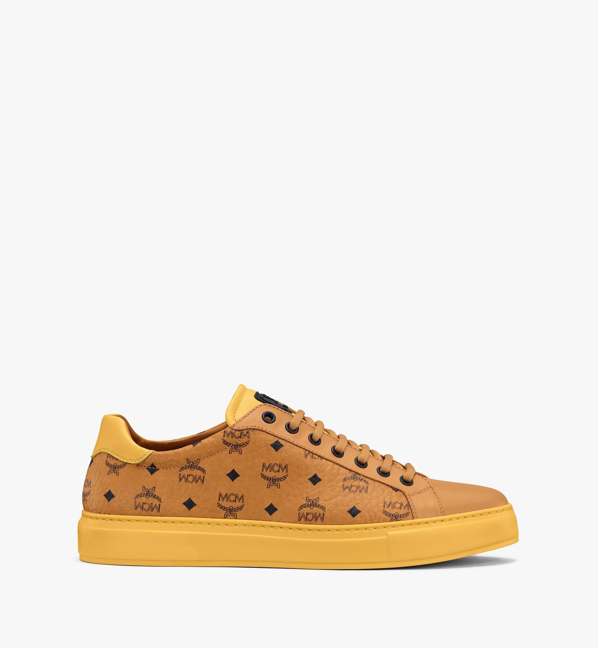 43 IT Men's Classic Low-Top Sneakers in Visetos Cognac | MCM ®US