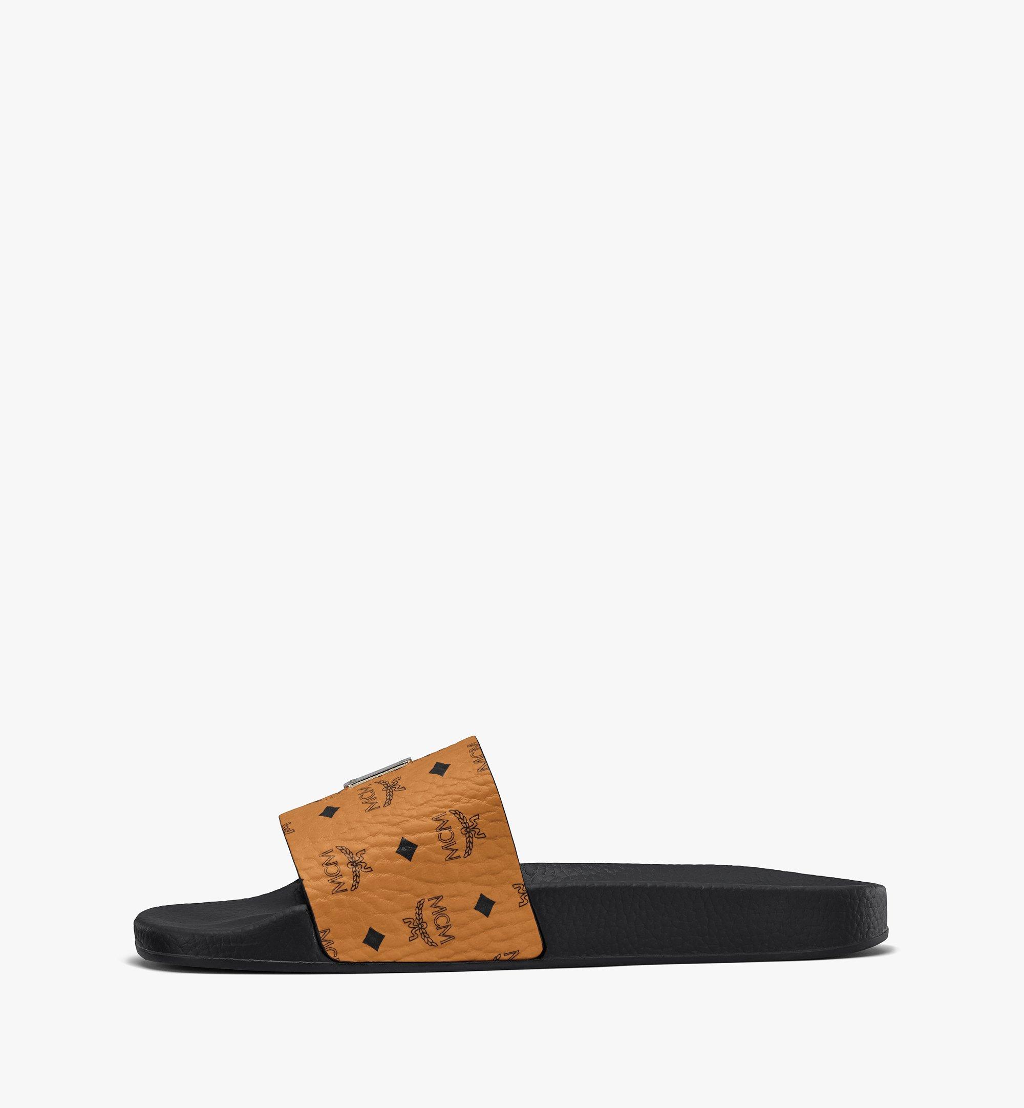 MCM メンズ ヴィセトス スライドサンダル Cognac MEXASMM19CO044 ほかの角度から見る 3