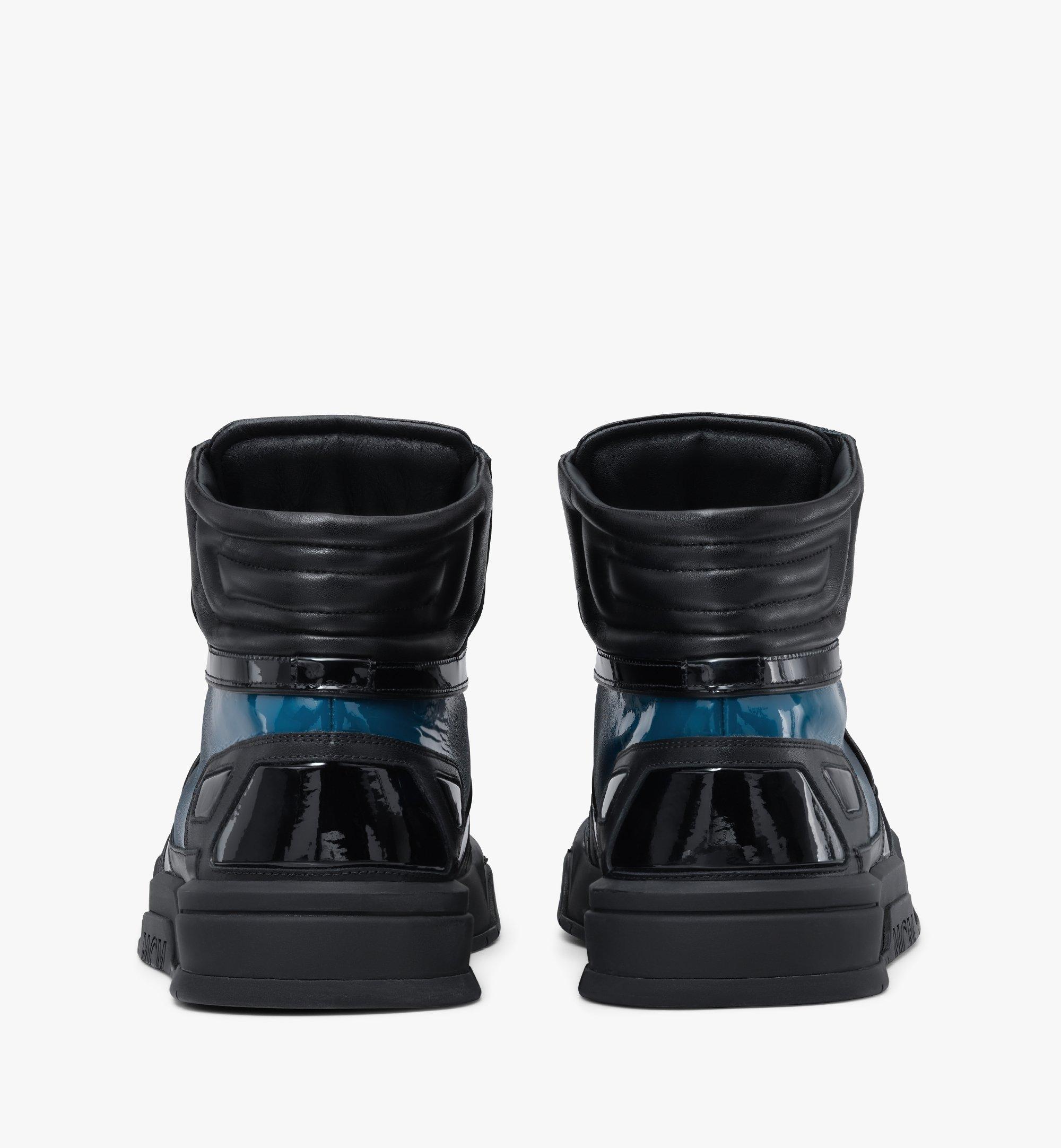 MCM Men's Skyward High-Top Sneakers in Color Fade Leather Black MEXASMM32BK042 Alternate View 2