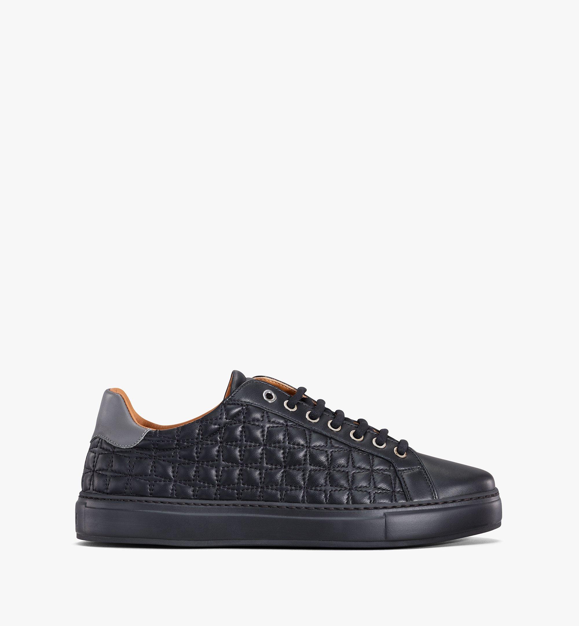 MCM Men's Classic Low-Top Sneakers in Quilted Leather Black MEXASSE01BK042 Alternate View 1