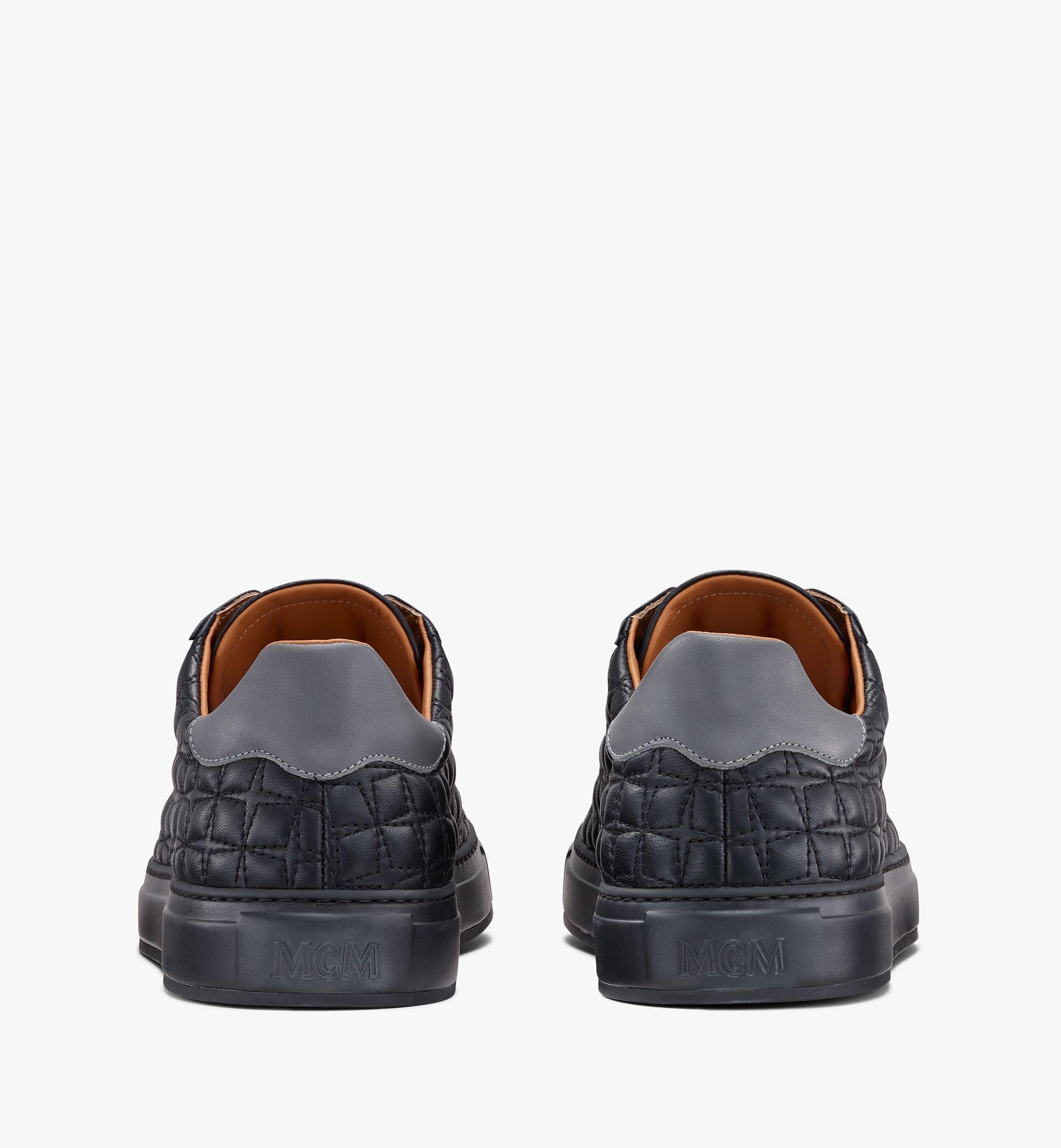 MCM Men's Classic Low-Top Sneakers in Quilted Leather Black MEXASSE01BK042 Alternate View 2