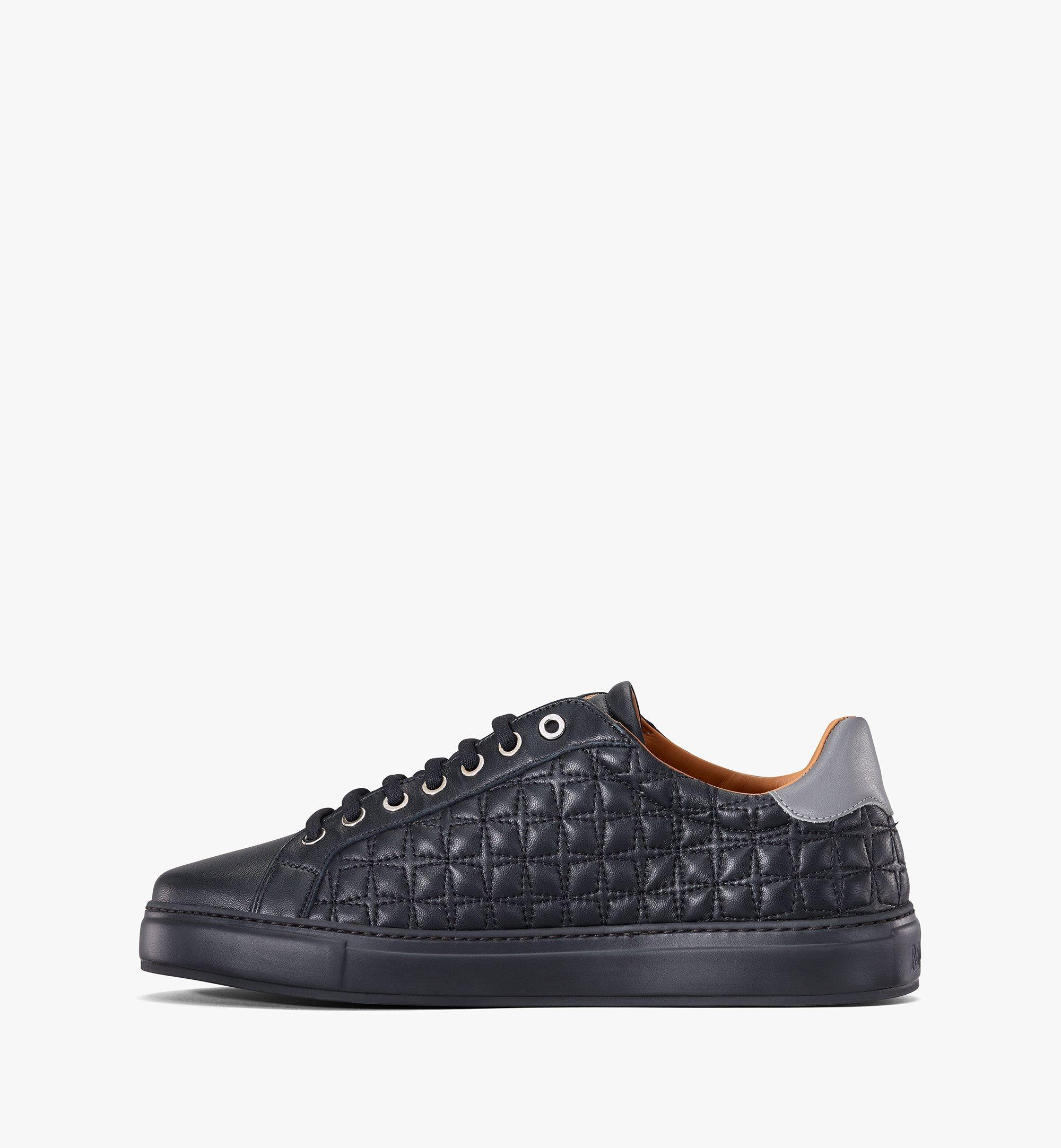 MCM Men's Classic Low-Top Sneakers in Quilted Leather Black MEXASSE01BK042 Alternate View 3