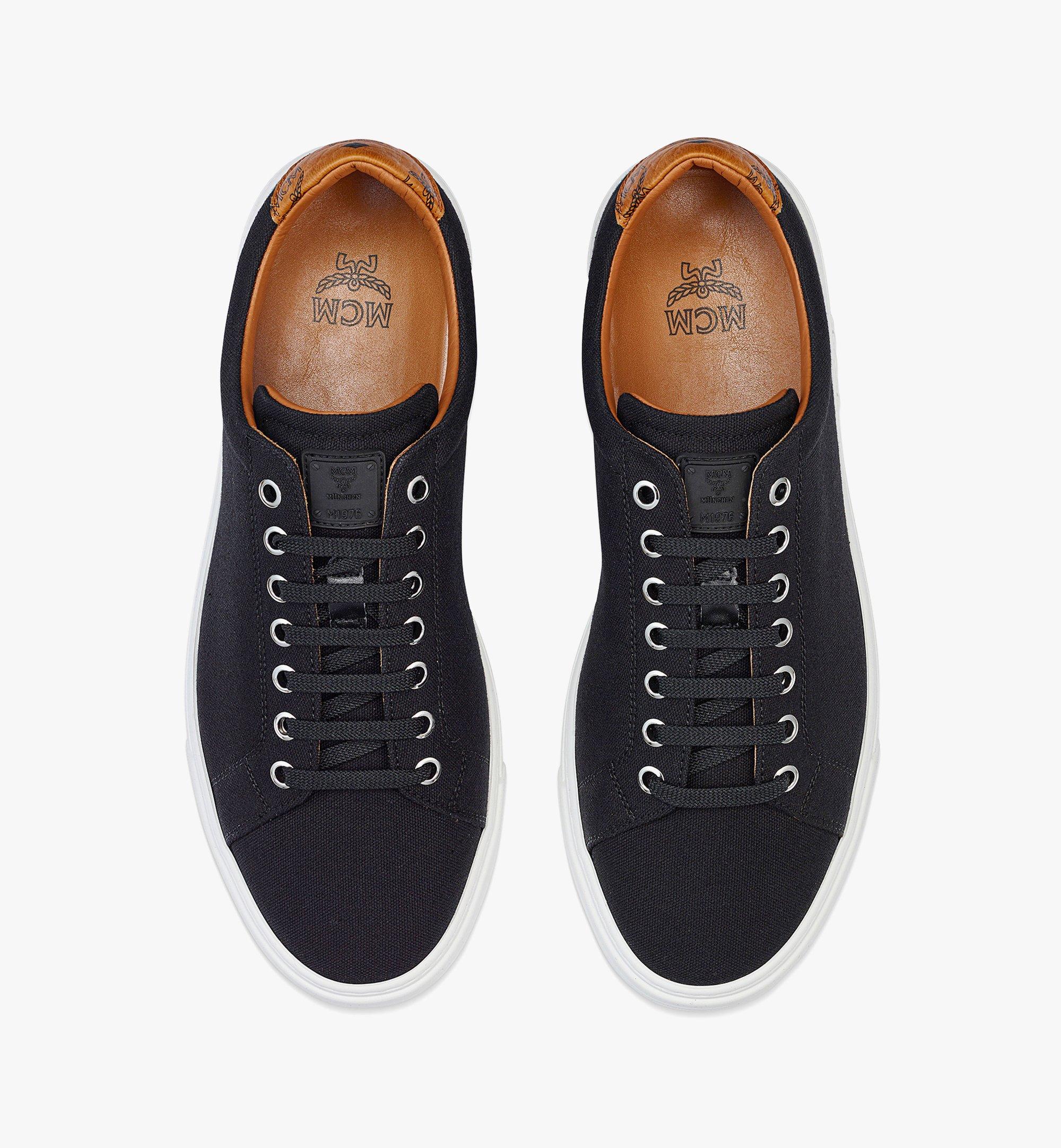 MCM 男士MCM Basics Terrain棉帆布低帮运动鞋 Black MEXBABC02BK046 更多视角 4