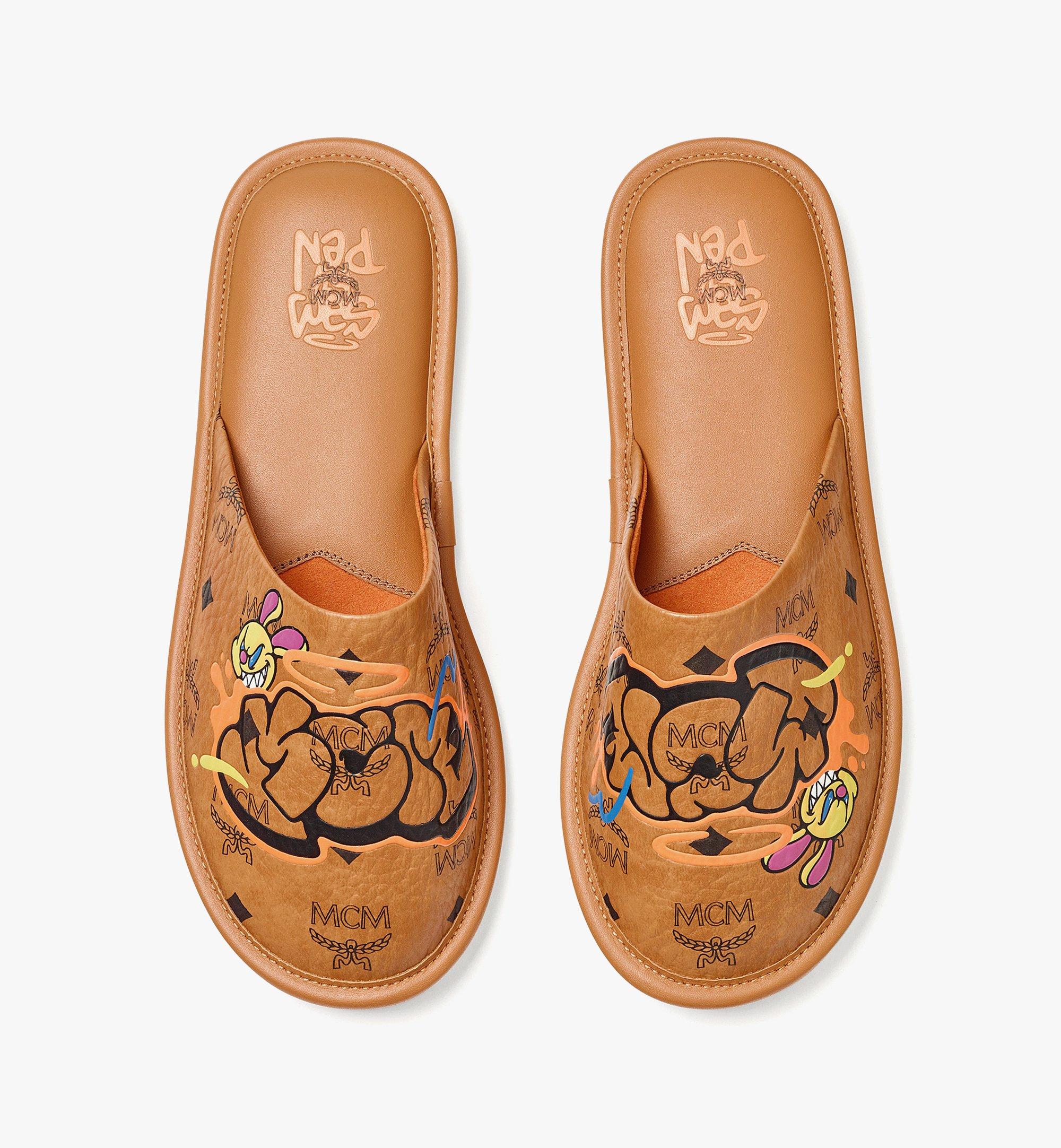 MCM MCM x SAMBYPEN Visetos居家拖鞋 Cognac MEXBASP01CO0ML 更多视角 4