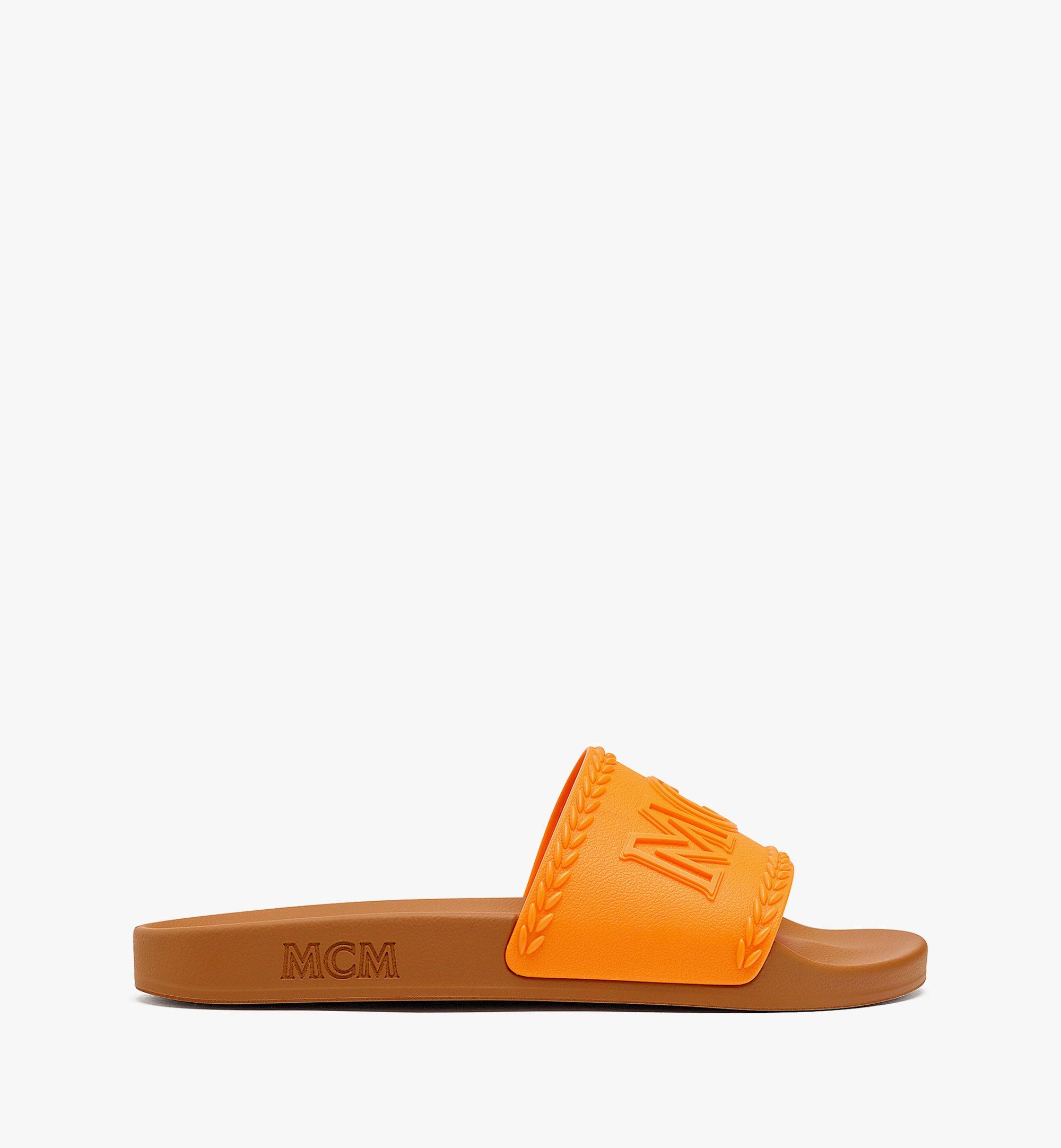 43 IT Men’s Big Logo Rubber Slides Orange | MCM ®LU