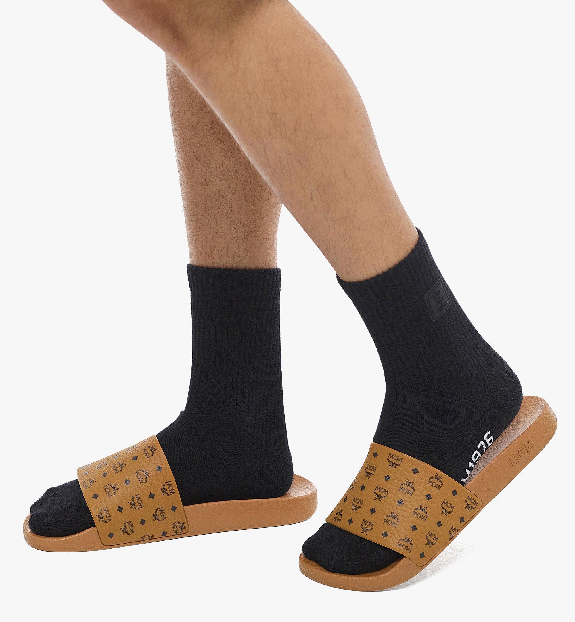 MCM Monogram Print Rubber Slides  MEXCAMM17CO045 Alternate View 2