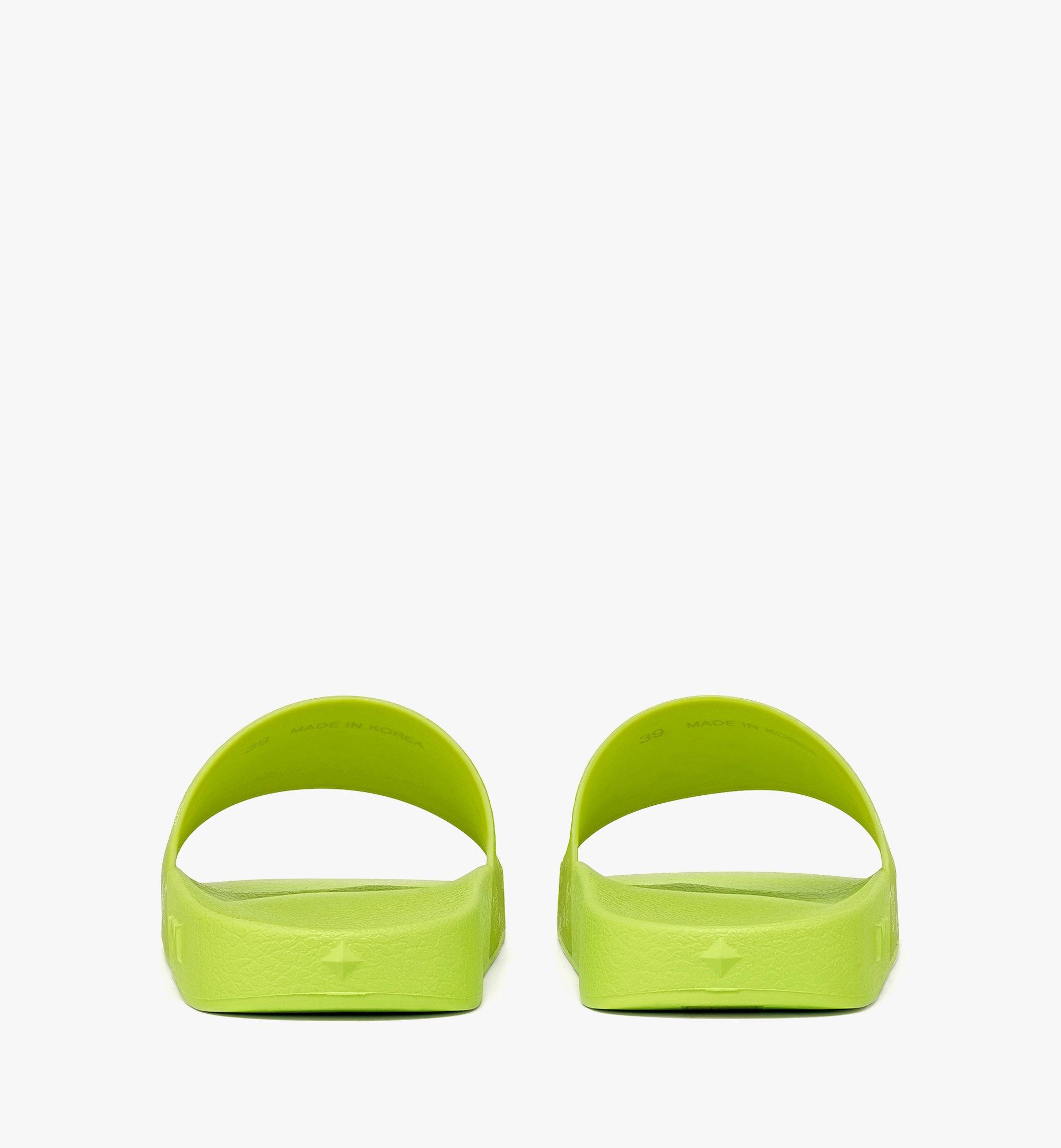 MCM Monogram Print Rubber Slides Green MEXCAMM17J7043 ほかの角度から見る 2