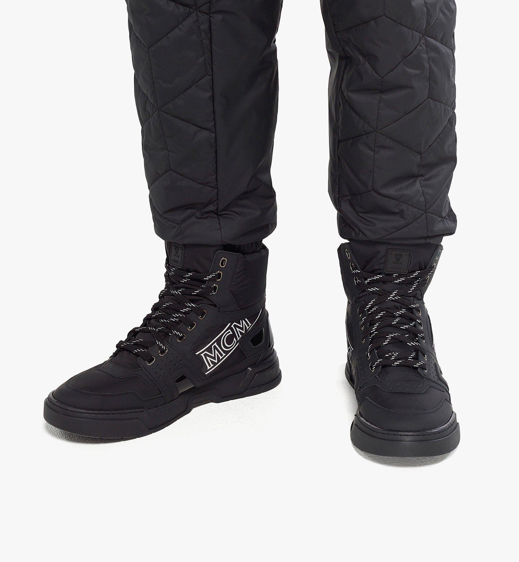 【MCM エムシーエム】シューズ 靴 MESESSW02 ロゴ Skyward 本革 41 IT Men's Après Ski Skyward Hi Sneakers Black | MCM ®JP
