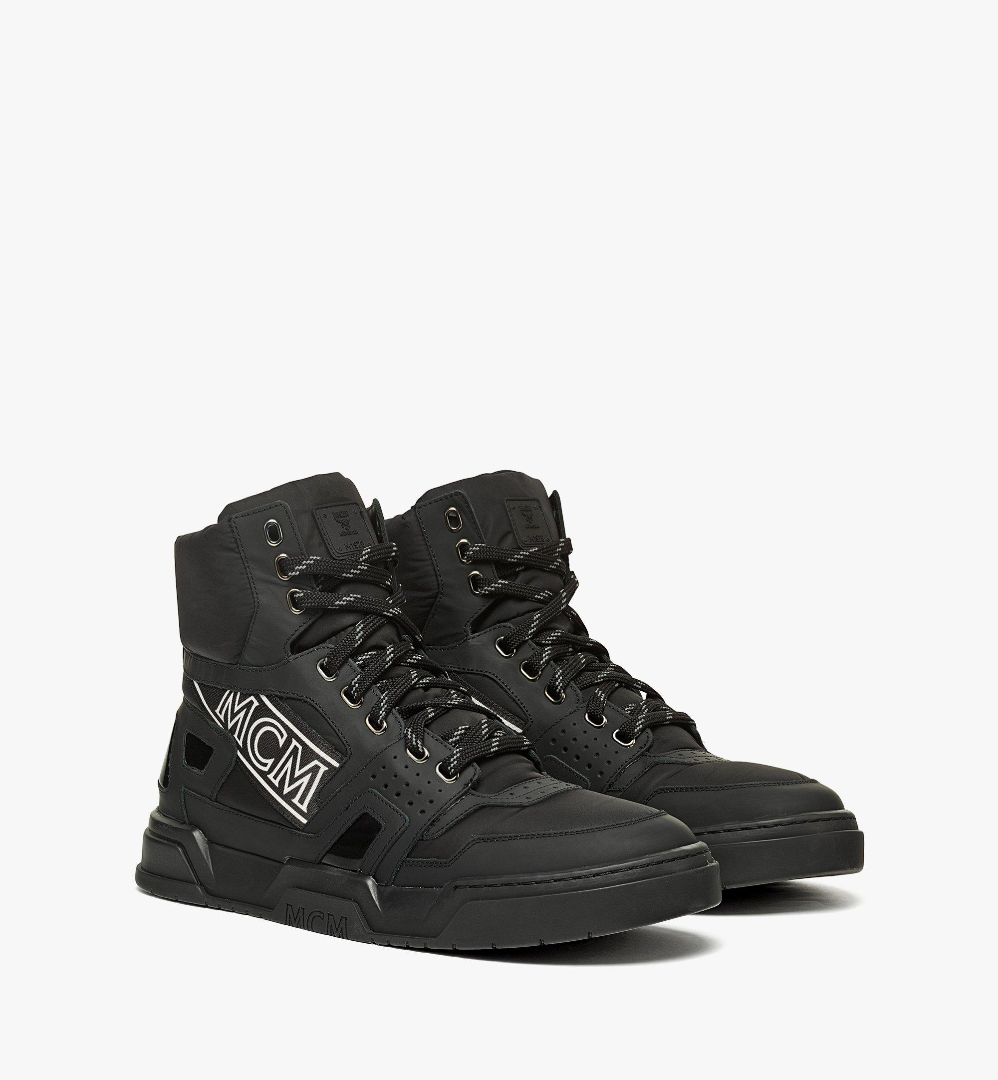 【MCM エムシーエム】シューズ 靴 MESESSW02 ロゴ Skyward 本革 42 IT Men's Après Ski Skyward Hi Sneakers Black | MCM ®JP