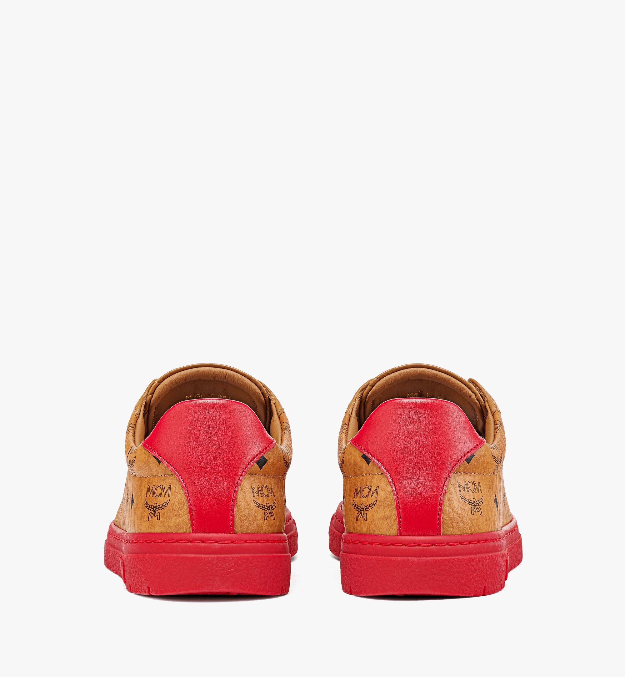 MCM Color Block Terrain Lo Sneakers in Visetos Red MEXCSMM02R0046 Alternate View 2
