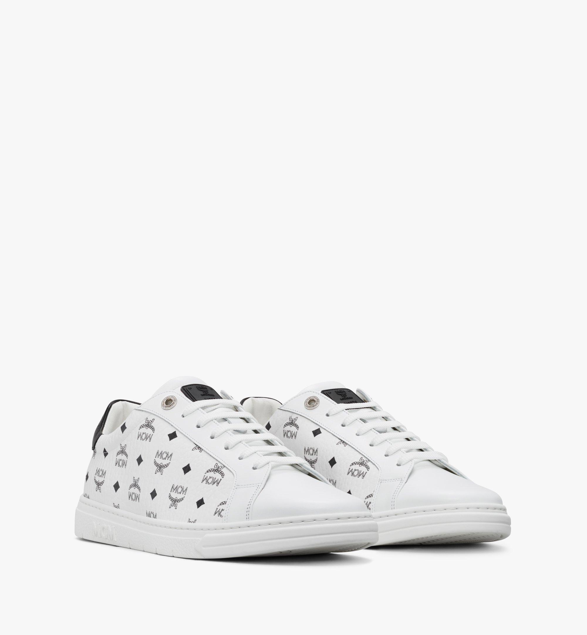 MCM Baskets basses Terrain en Visetos White MEXCSMM21WT045 Plus de photos 1