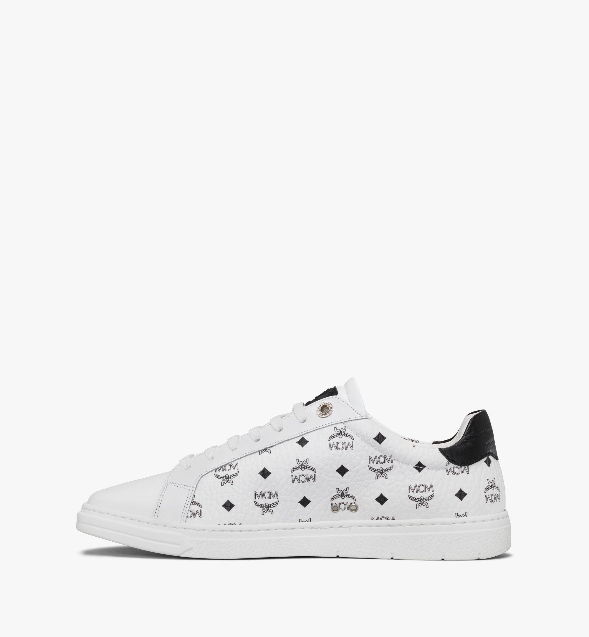 MCM Baskets basses Terrain en Visetos White MEXCSMM21WT045 Plus de photos 3