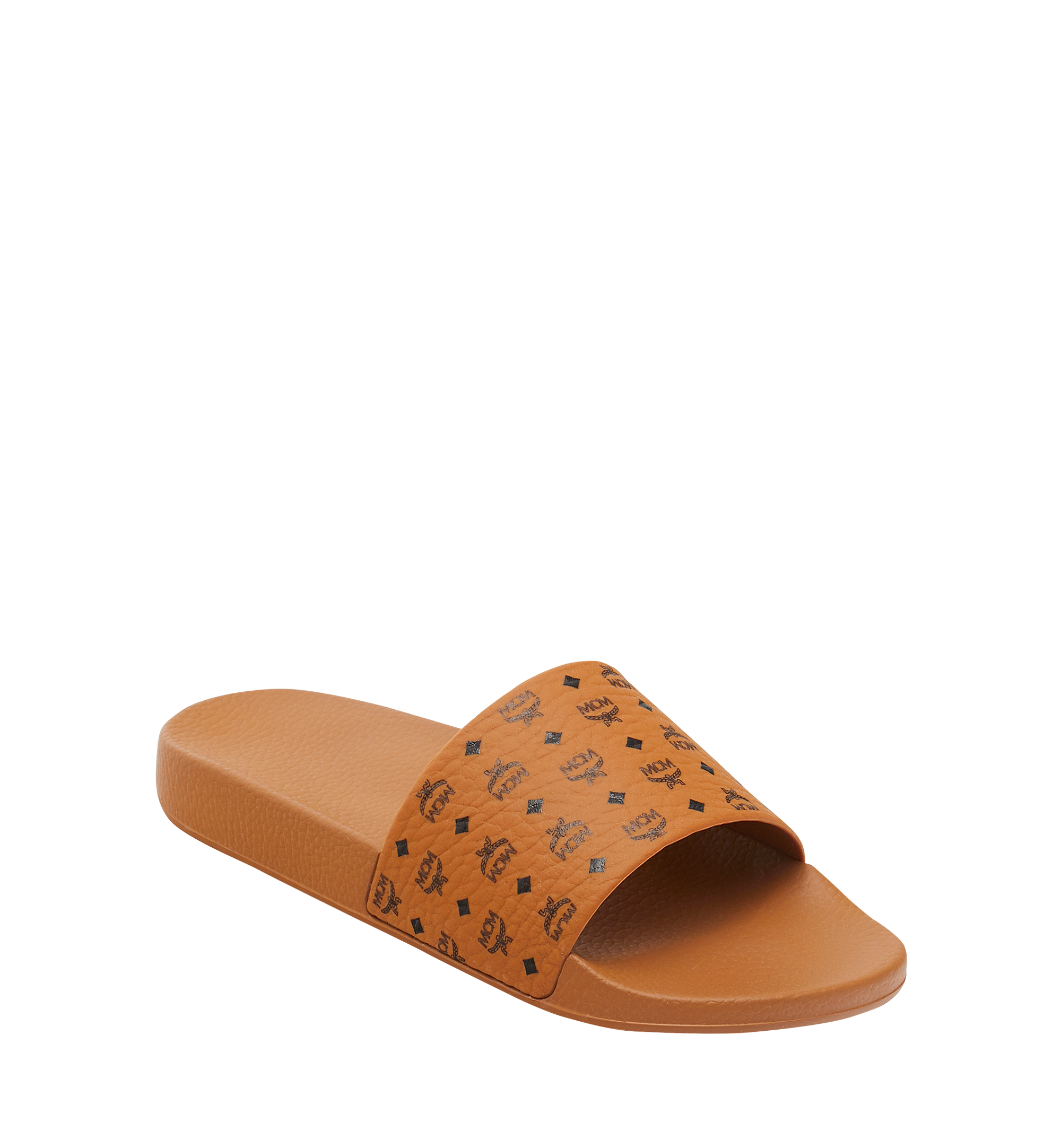 41 IT / M Monogram Print Rubber Slides Cognac | MCM ®CA