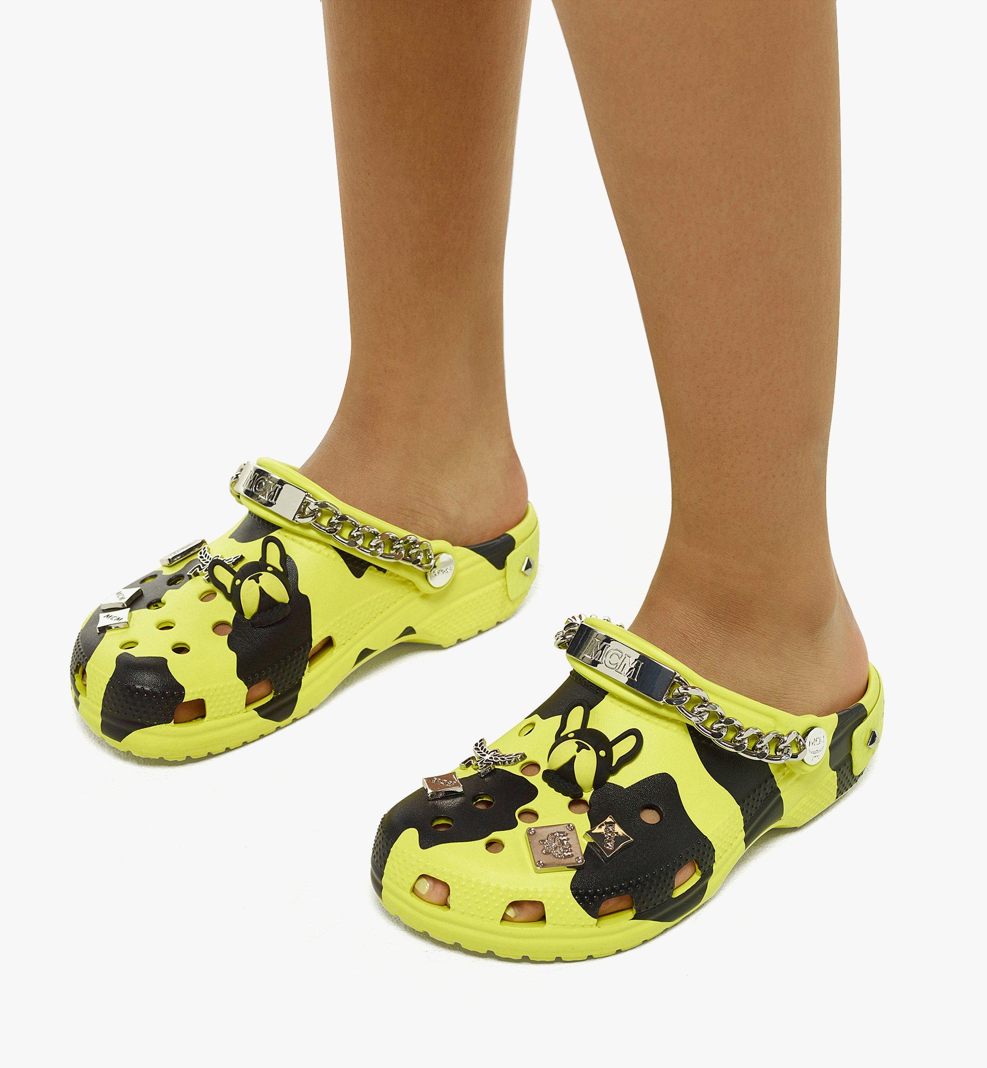 MCM MCM x CROCS Camouflage Print Clog Yellow MEXCSMM27YN375 Alternate View 2