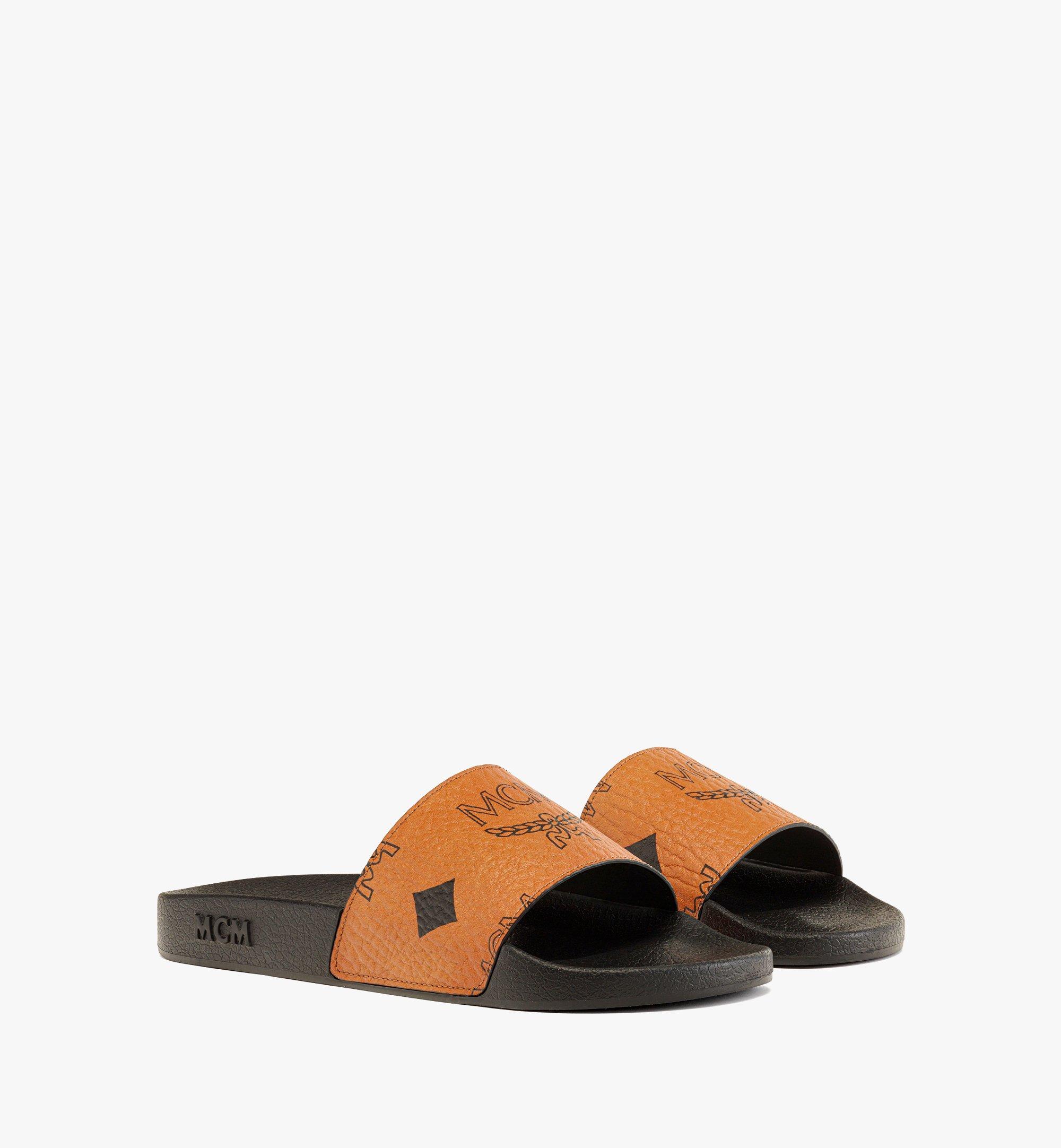 MCM Maxi Visetos Slides Cognac MEXDAMM01CO043 ほかの角度から見る 1