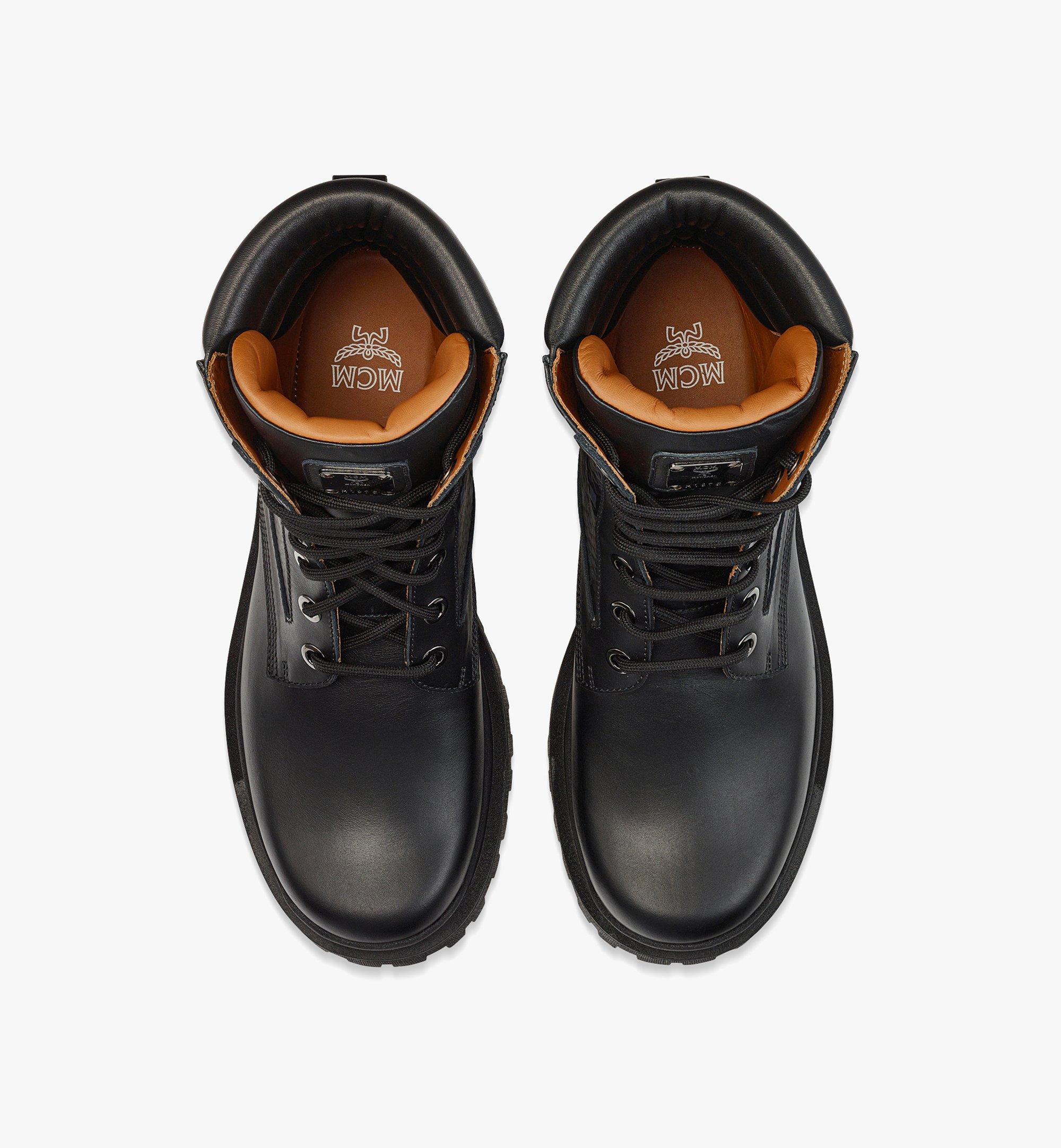 44 IT Visetos Boots in Calf Leather Black | MCM ®US