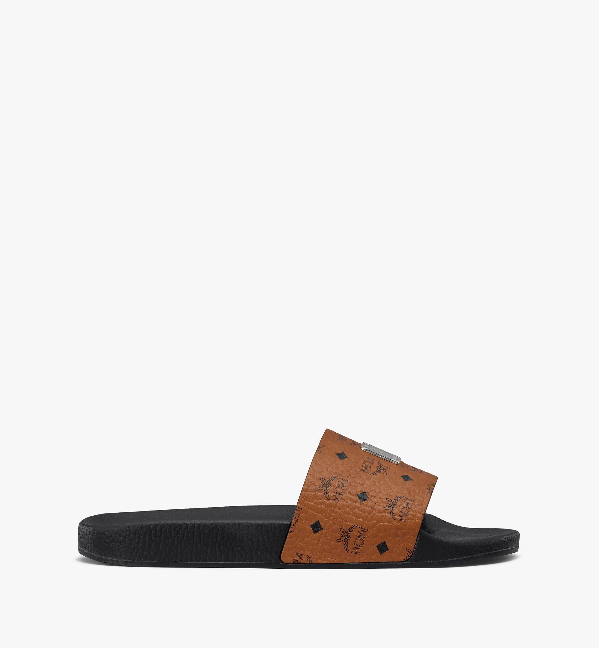 MCM ヴィセトススライド　41 41 IT Visetos Slide Sandals Cognac | MCM ®US