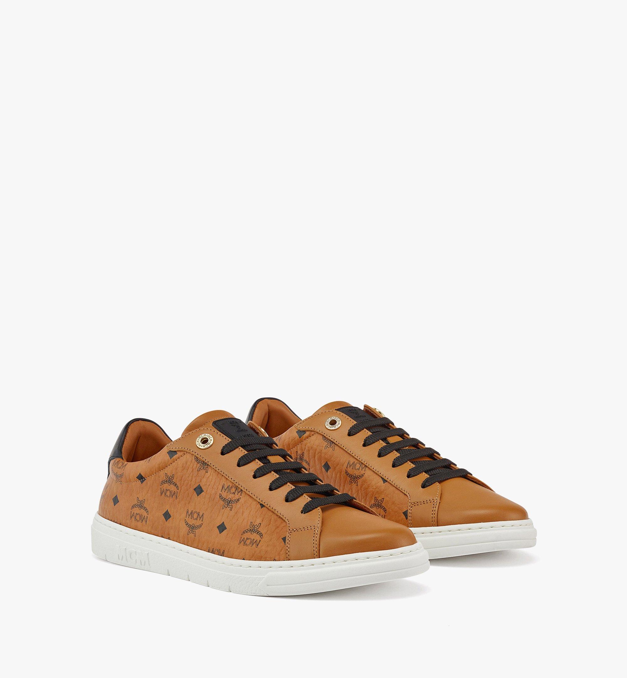 MCM Terrain Lo Sneakers in Visetos Cognac MEXDATD03CO041 Alternate View 1
