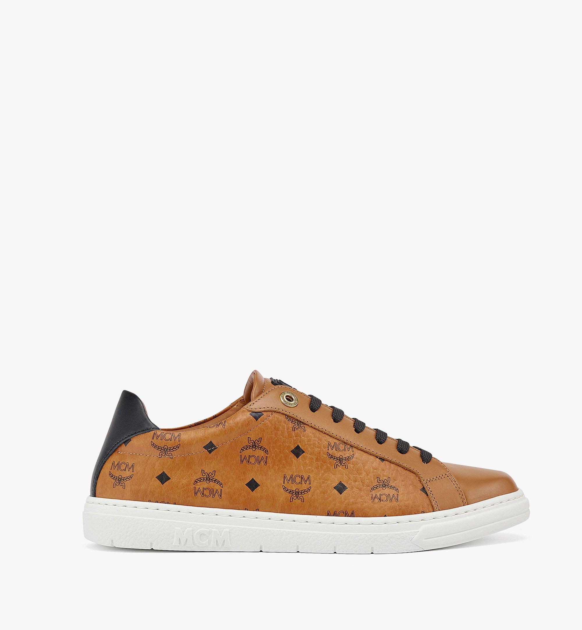 MCM Terrain Lo Sneakers in Visetos Cognac MEXDATD03CO041 Alternate View 3