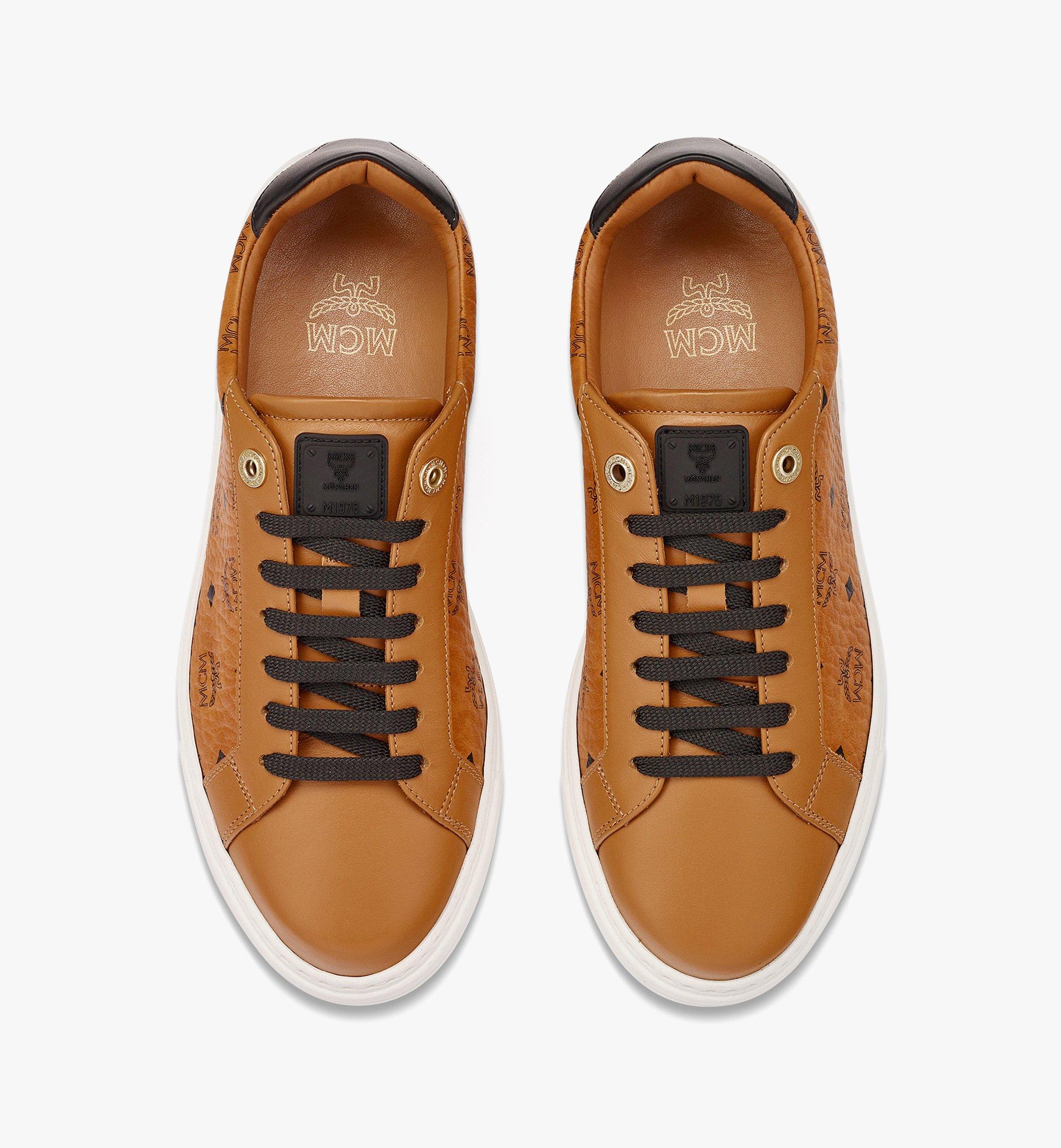 MCM Terrain Lo Sneakers in Visetos Cognac MEXDATD03CO041 Alternate View 4