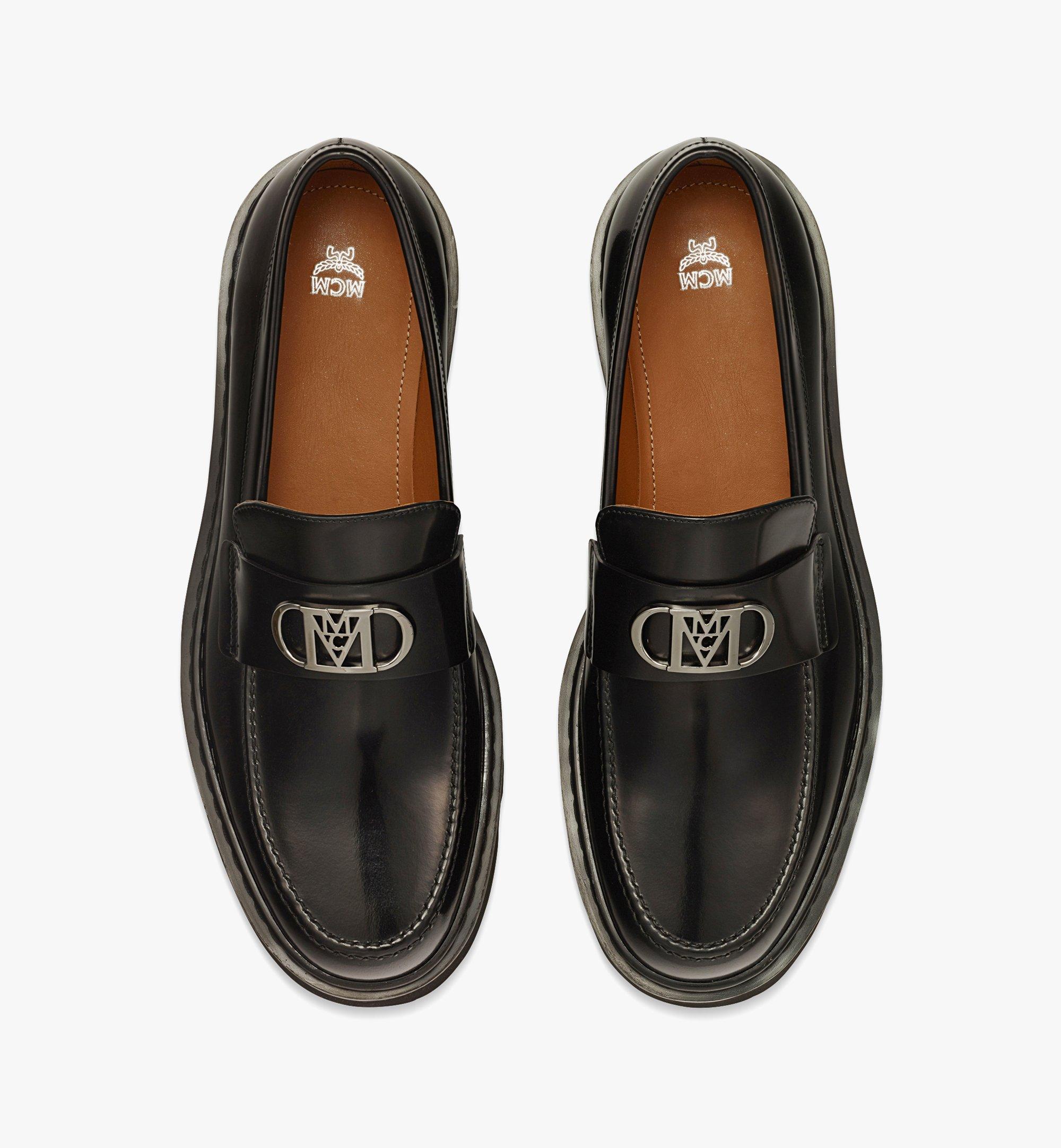 41 IT Mode Travia Loafers in Brushed Calf Leather Black | MCM ®JP 