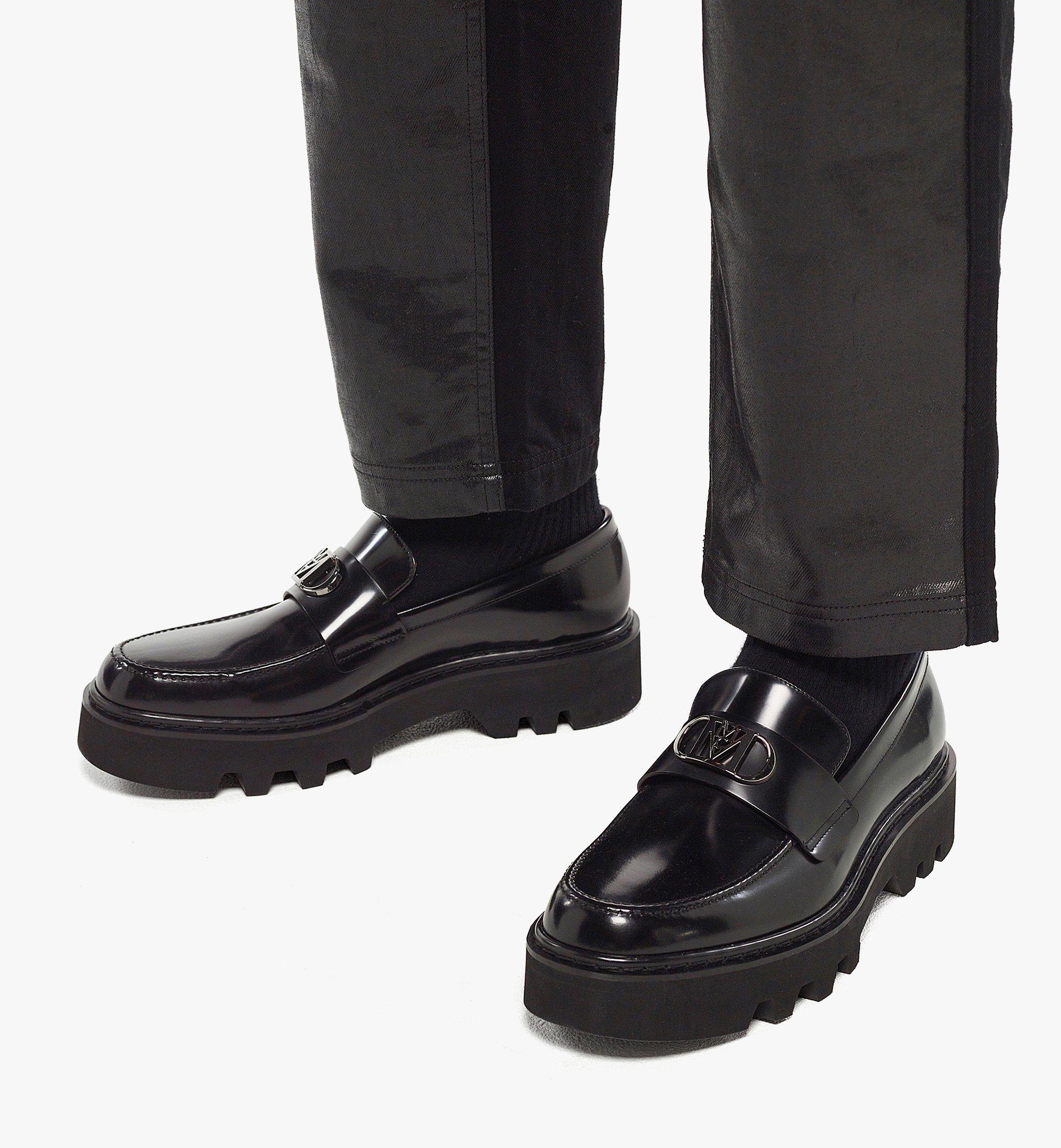 MCM Mode Travia メンズ ローファー - 起毛カーフレザー Black MEXDSLD01BK042 ほかの角度から見る 5