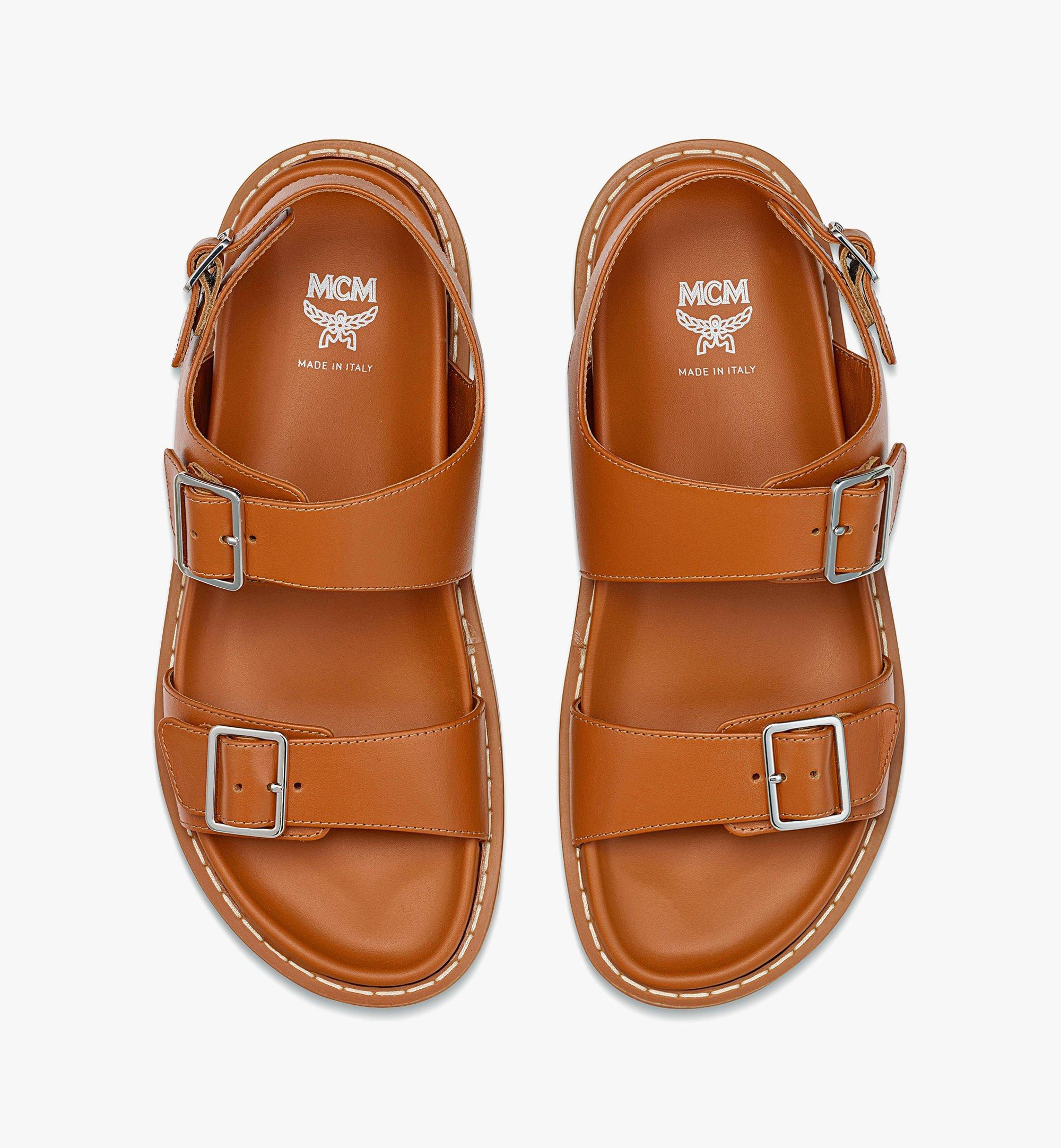 MCM サンダル - カーフレザー Cognac MEXDSMM03CO043 ほかの角度から見る 3