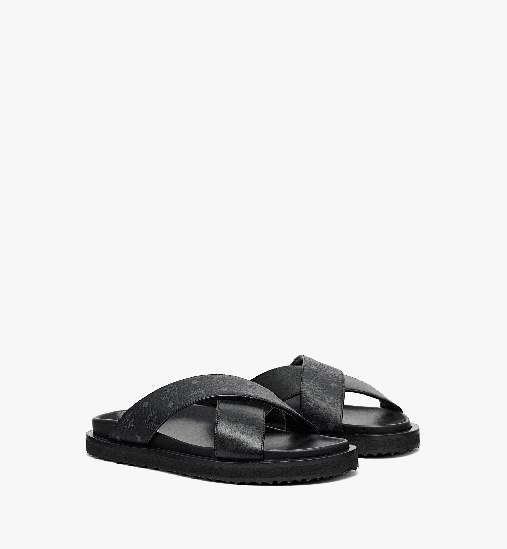 Sandalen in Visetos Leder-Mix