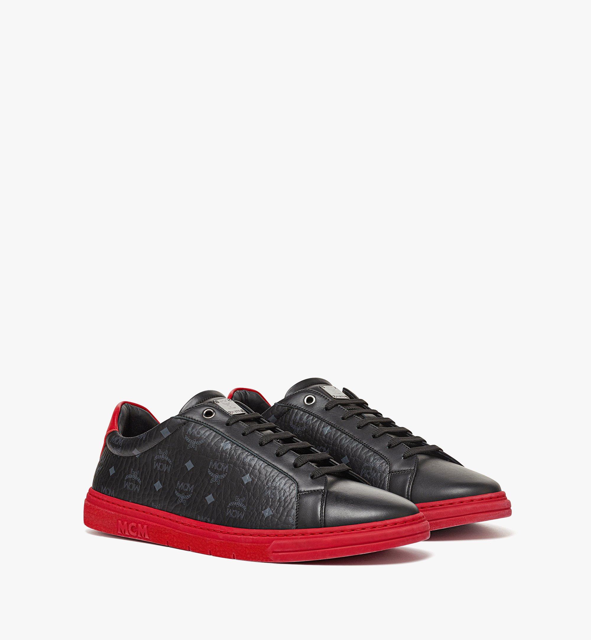 MCM Color Block Terrain Lo Sneakers in Visetos Red MEXDSTD02R0045 Alternate View 1