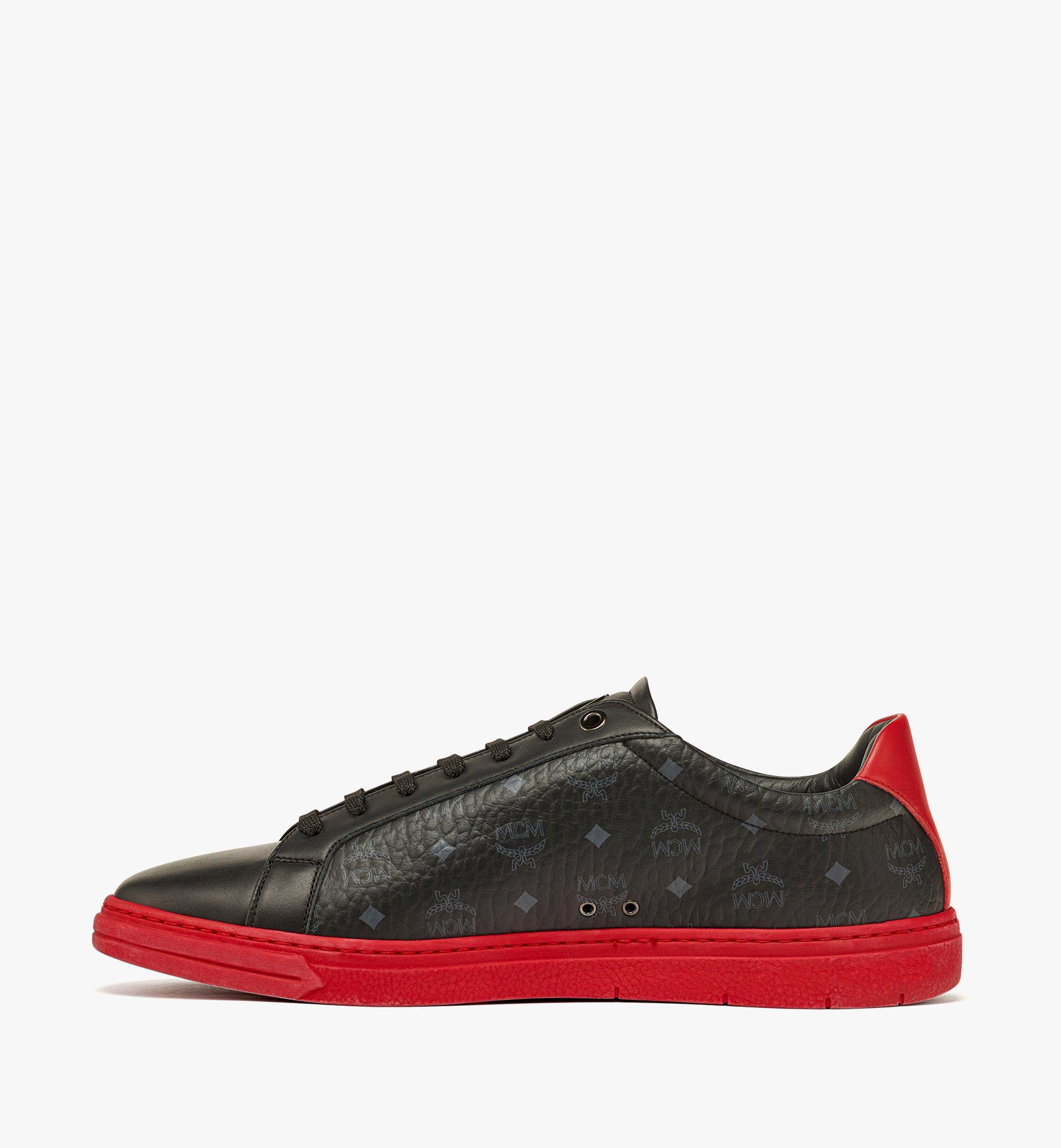MCM Color Block Terrain Lo Sneakers in Visetos Red MEXDSTD02R0045 Alternate View 1