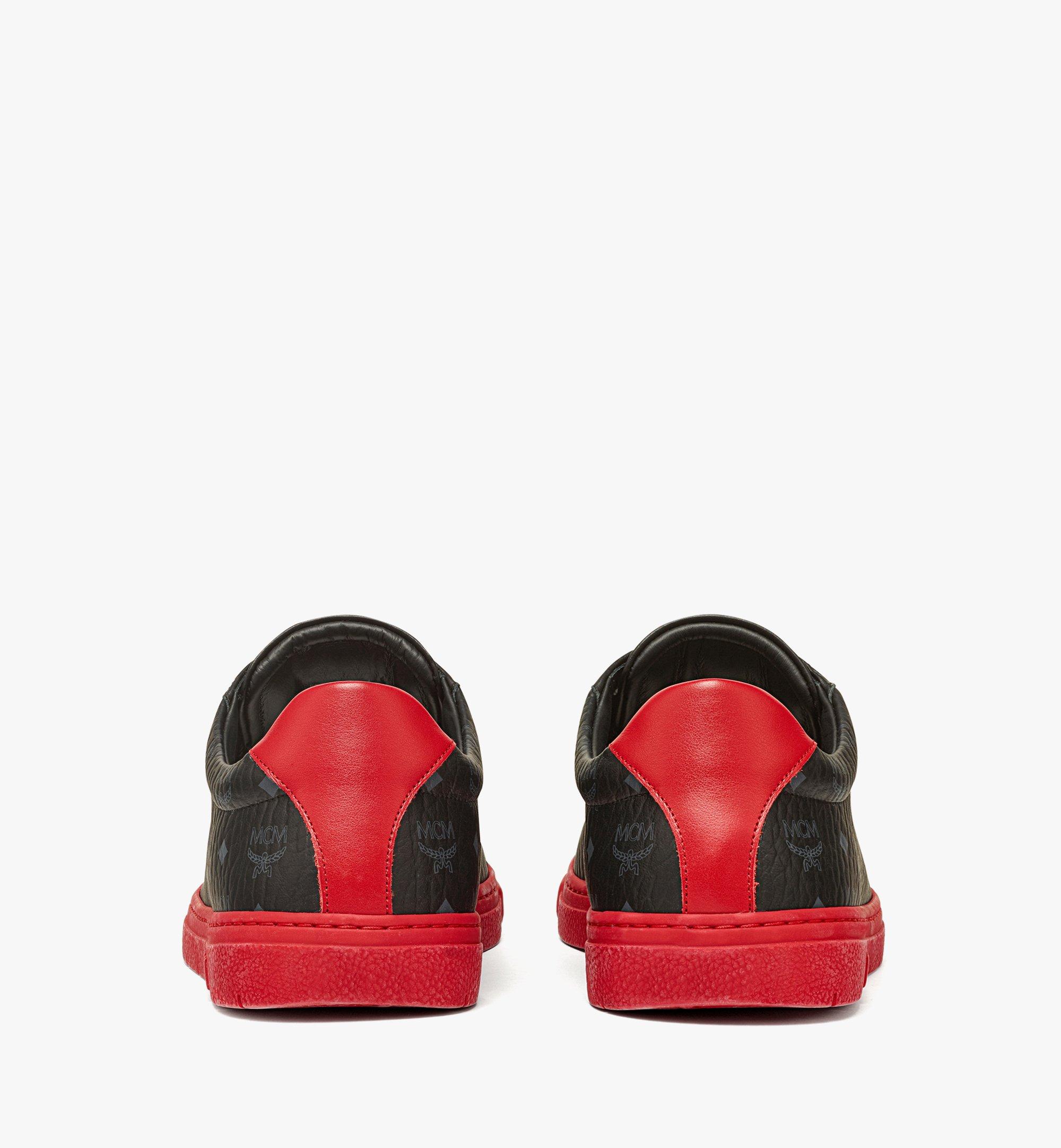 MCM Color Block Terrain Lo Sneakers in Visetos Red MEXDSTD02R0045 Alternate View 2