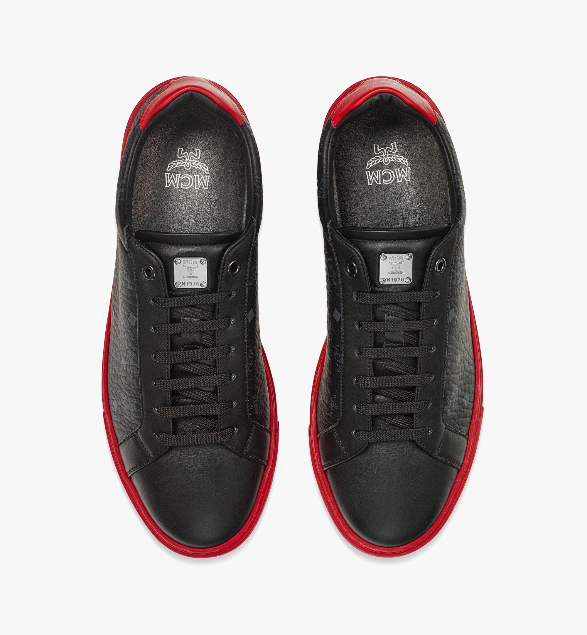 MCM Color Block Terrain Lo Sneakers in Visetos Red MEXDSTD02R0045 Alternate View 4