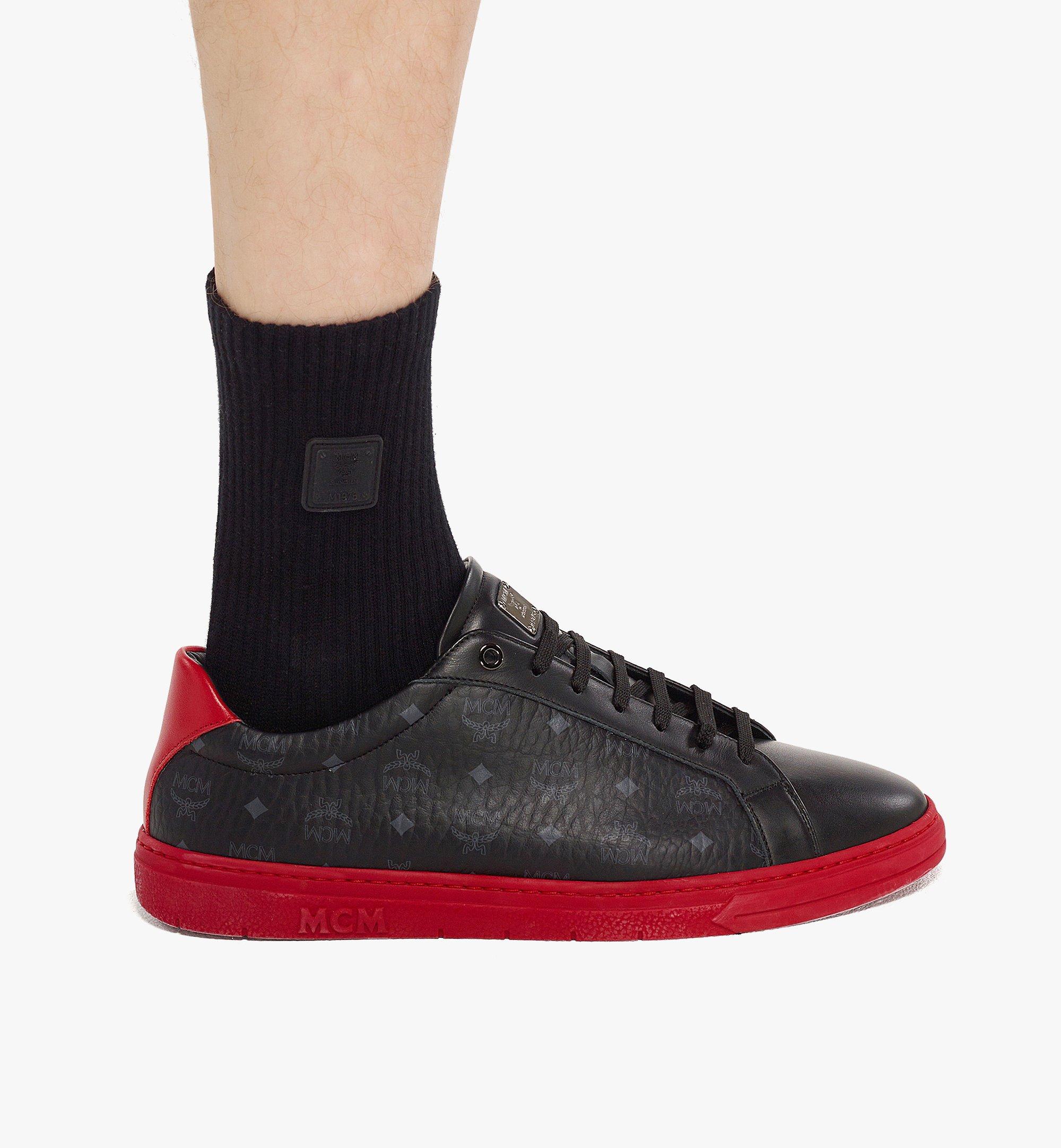 MCM Color Block Terrain Lo Sneakers in Visetos Red MEXDSTD02R0045 Alternate View 2
