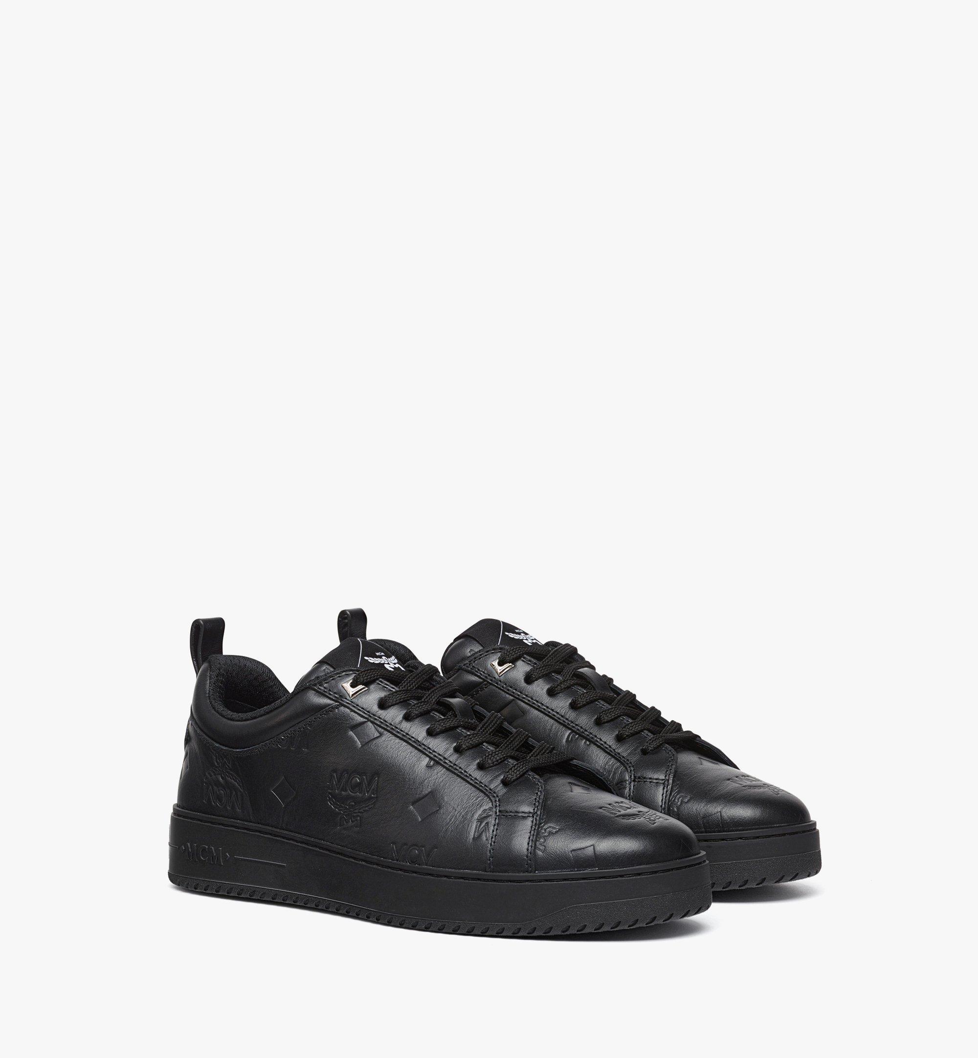 41 IT / M Neo Terrain Lo Sneakers in Monogram Leather Black | MCM ®US