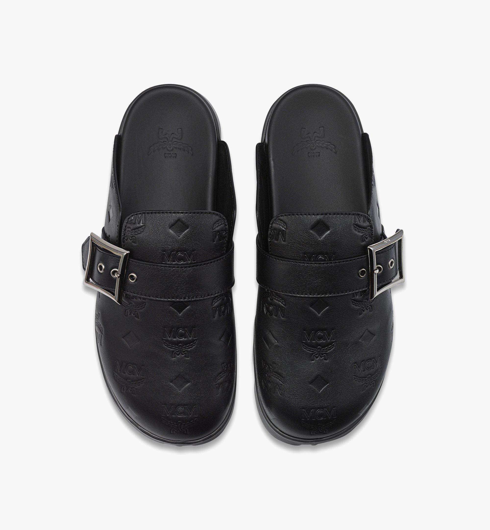 Black flat mule slides deals