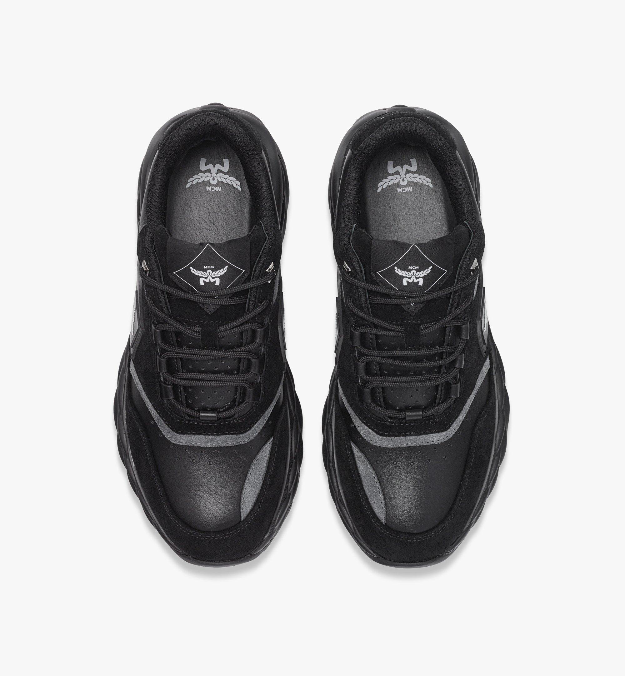 47 IT / M Skywander Sneakers in Calf Suede and Leather Black | MCM ®US