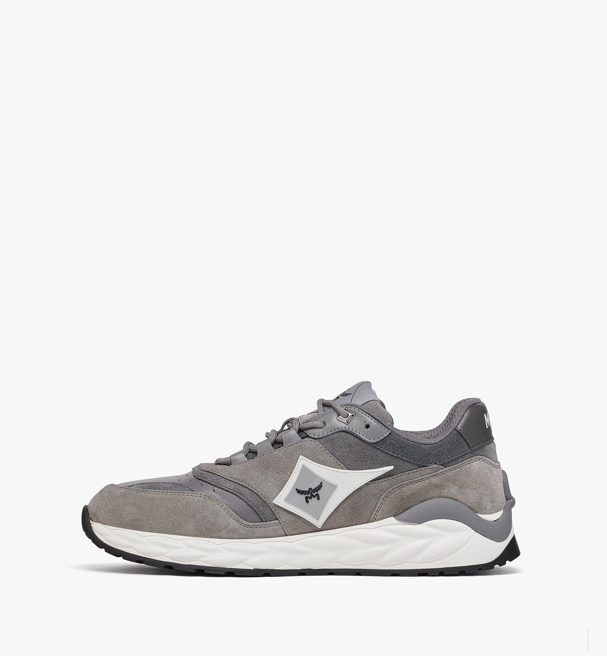 MCM Skywander Lo Sneakers in Calf Suede and Leather Grey MEXESAH01FR040 Alternate View 1