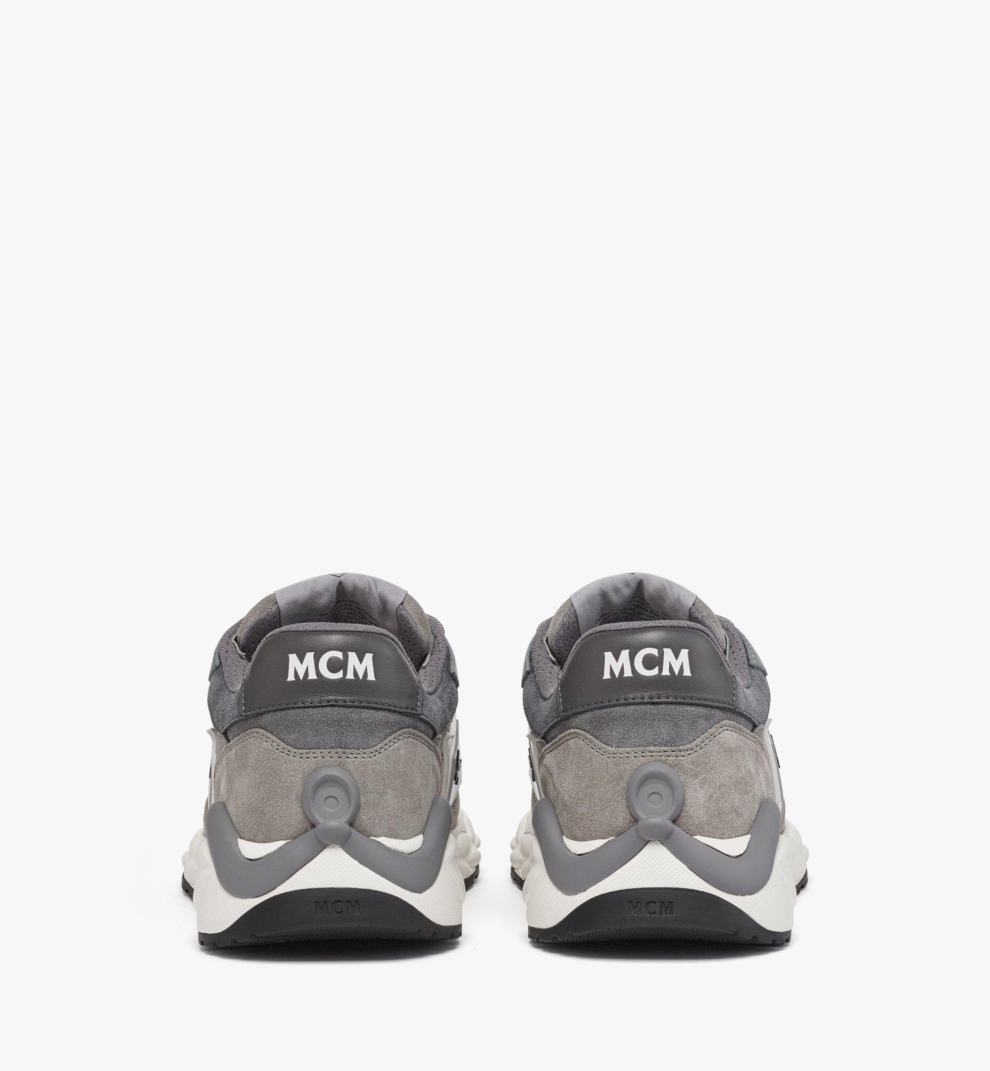 MCM Skywander Lo Sneakers in Calf Suede and Leather Grey MEXESAH01FR040 Alternate View 2