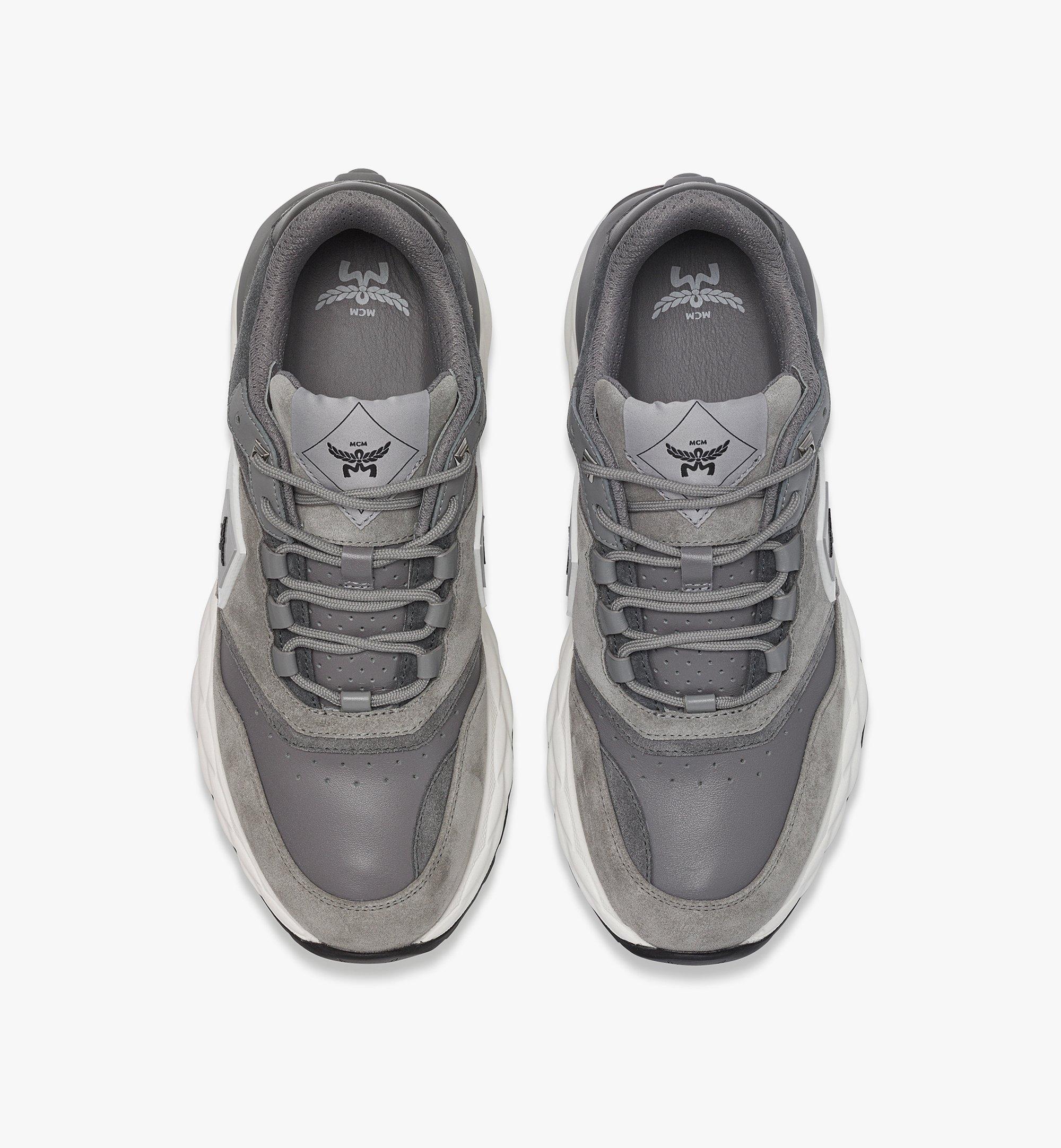 MCM Skywander Lo Sneakers in Calf Suede and Leather Grey MEXESAH01FR040 Alternate View 4